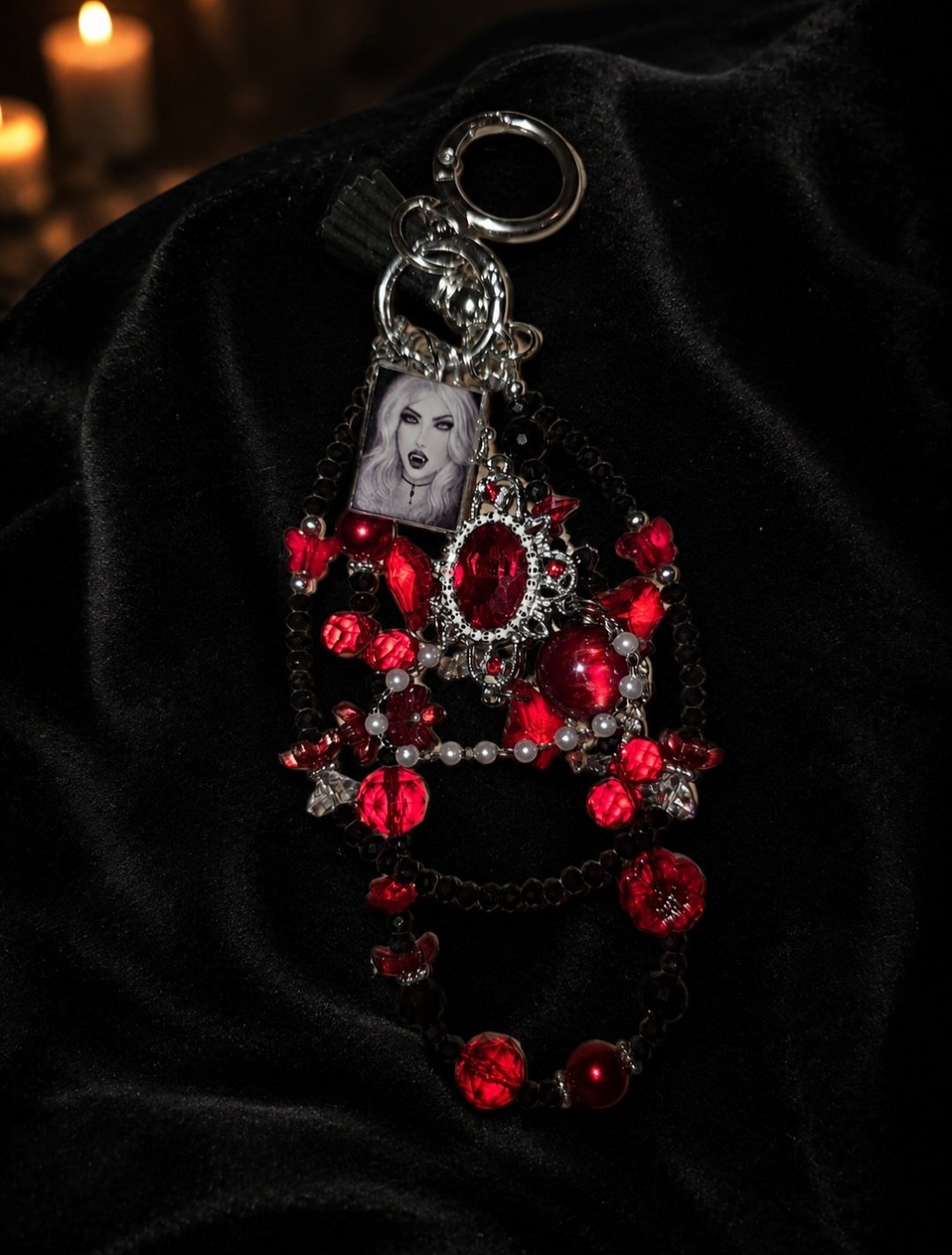 valkryie red bag charm.jpg