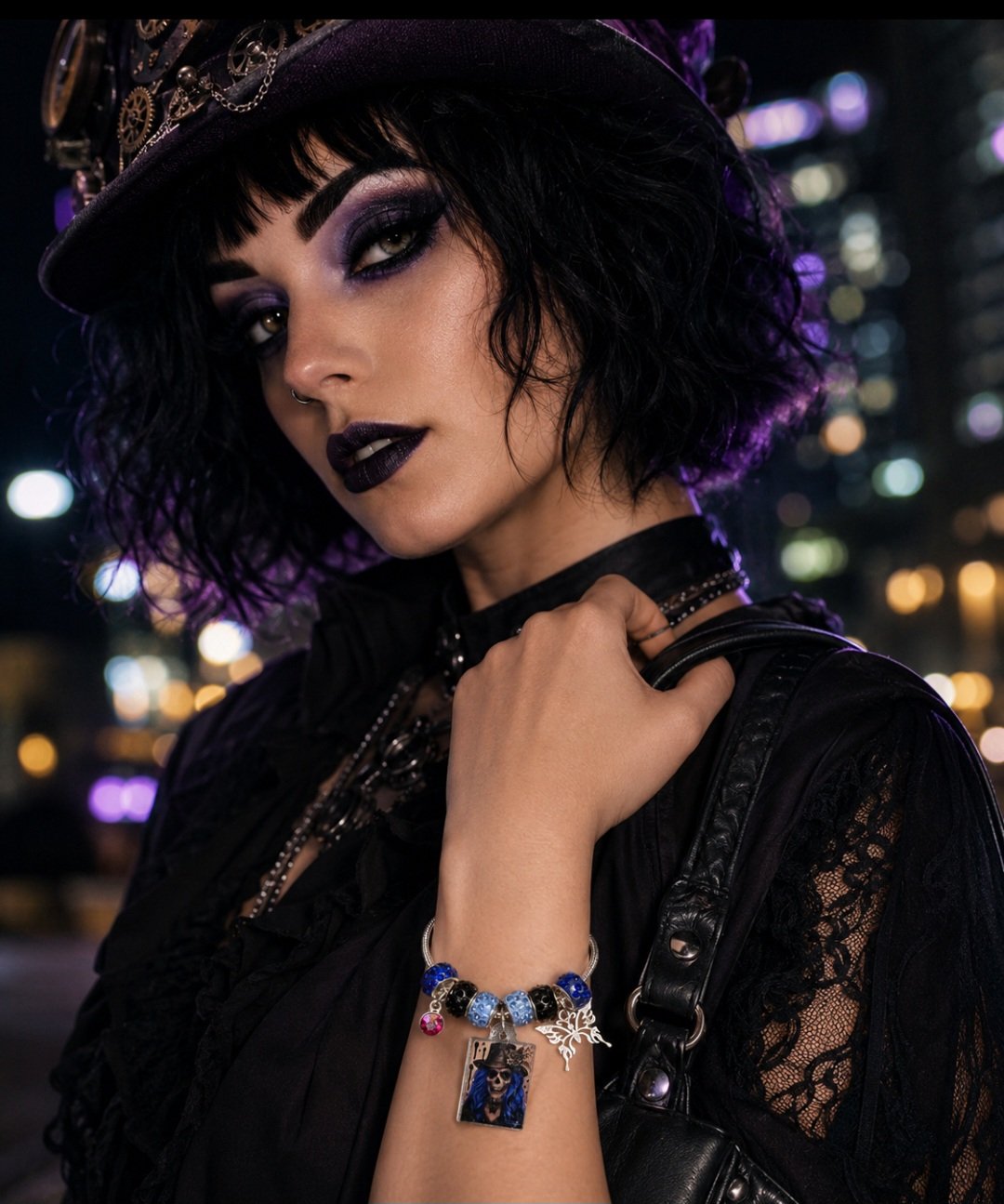 girl wearing ren snake silver bracelet.jpg