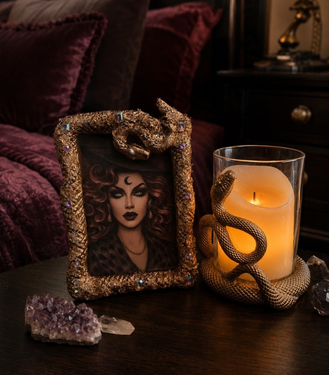 stella on dresser with candle.jpg
