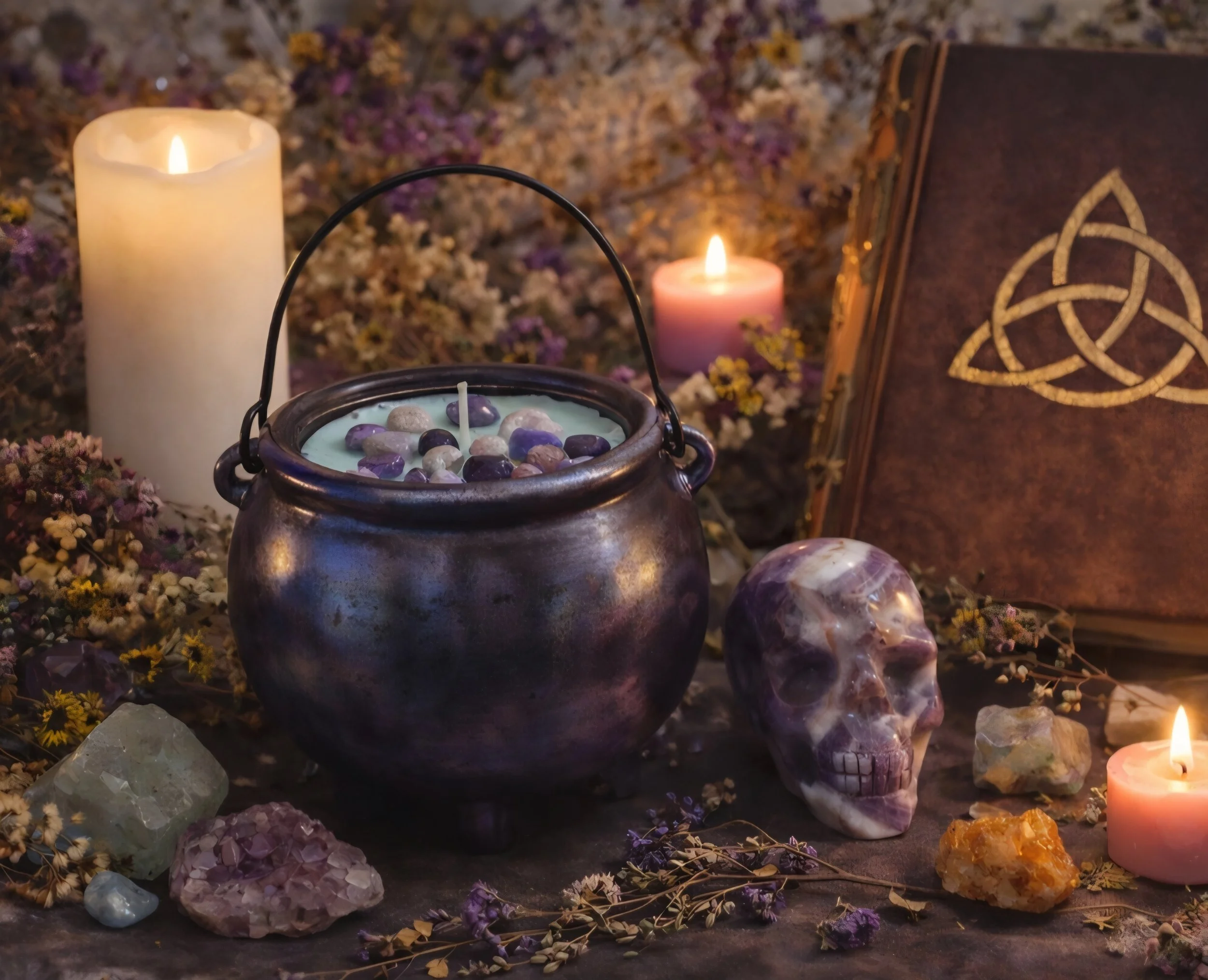 Mystic Candle + Crystal Skull Set✨