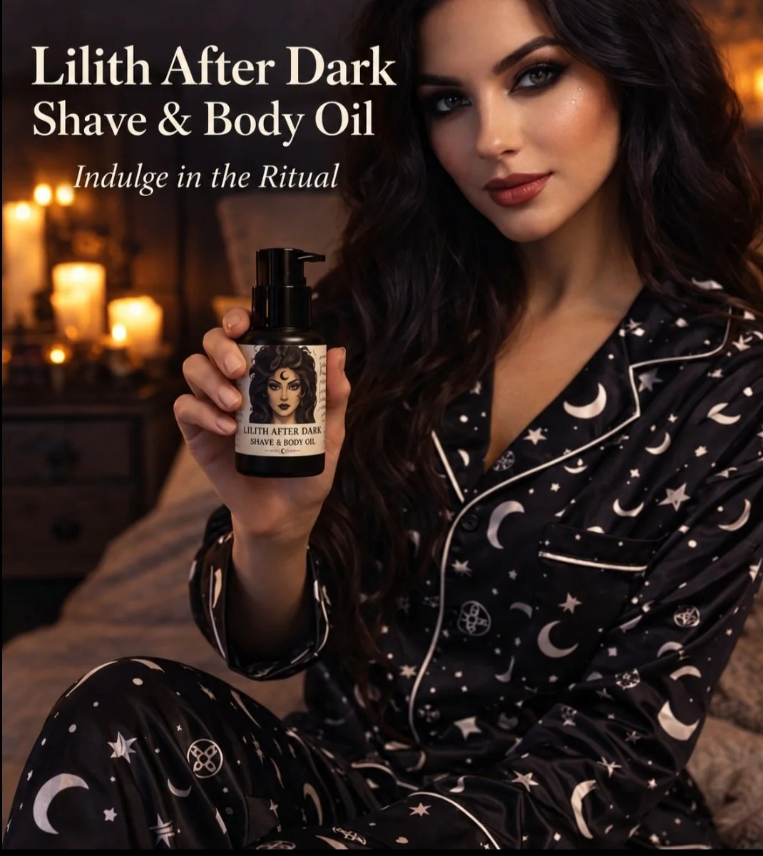 🖤 Lilith After Dark Shave & Body Oil-Includes intuitively chosen crystal.