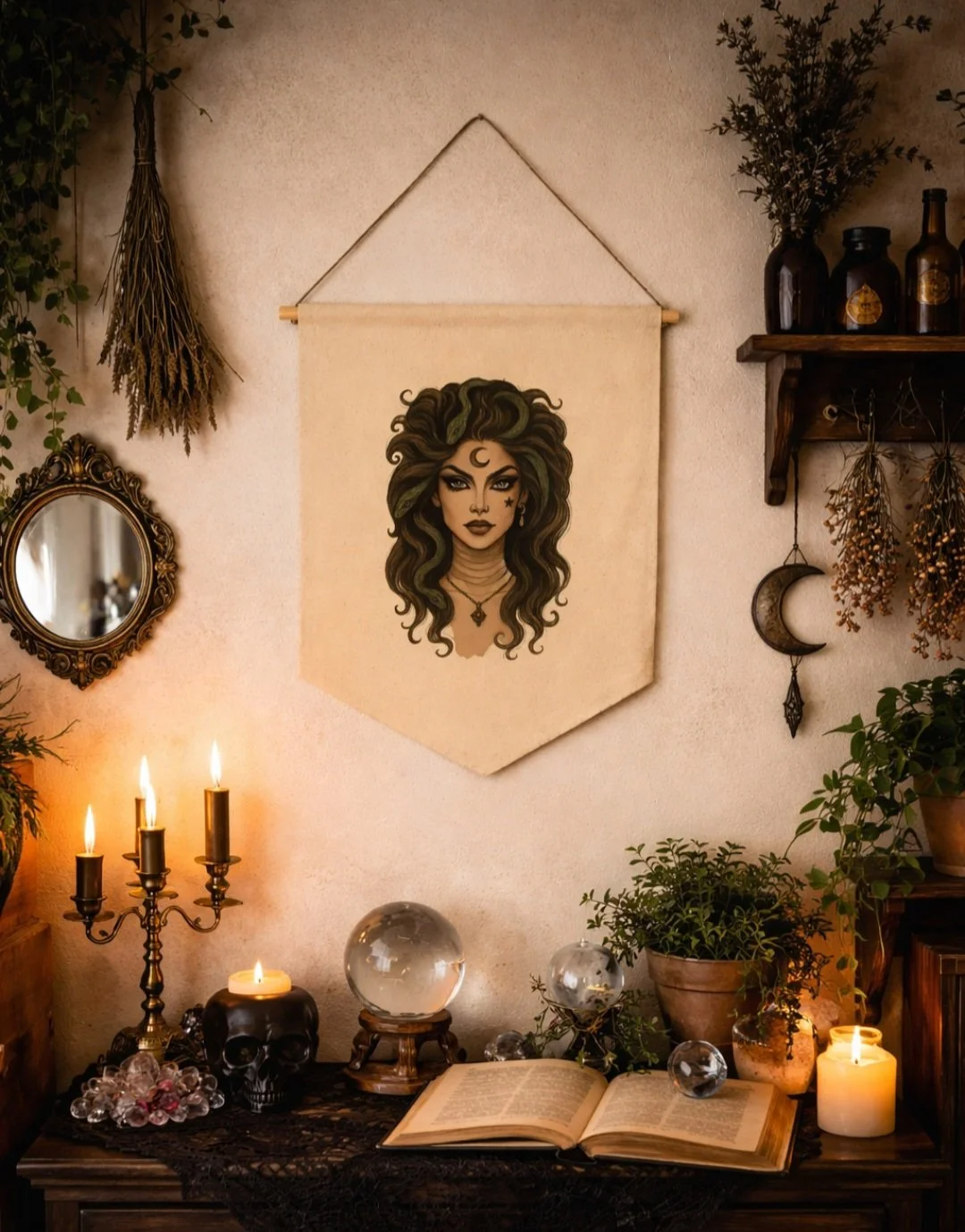 Witchy Cotton Wall Banner – Choose Your Design ✨