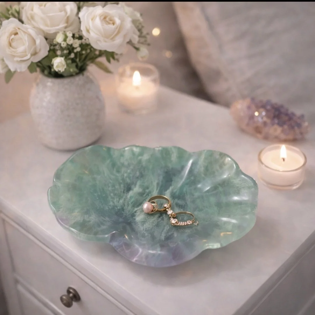 rainbow flourite scallop on dresser.jpg