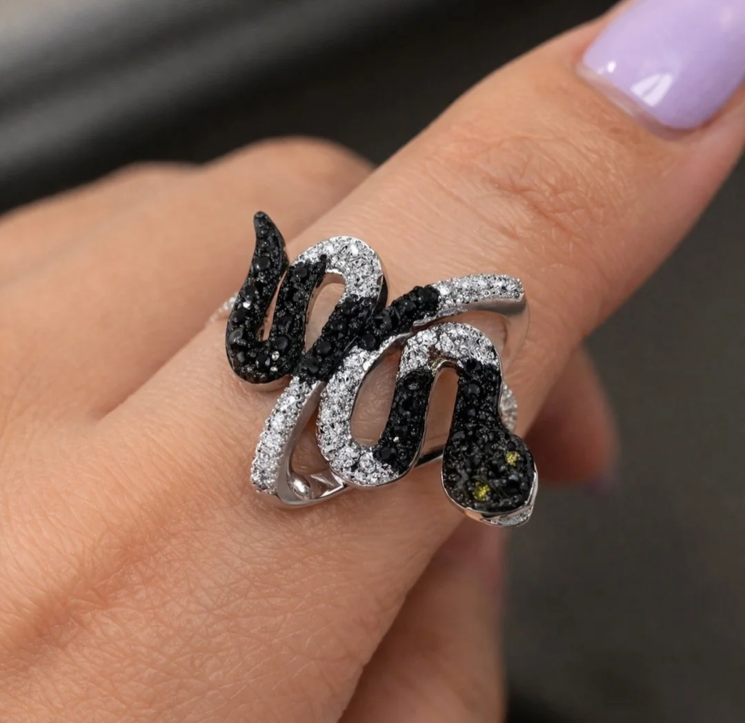 Sterling Silver Snake Ring 🐍✨