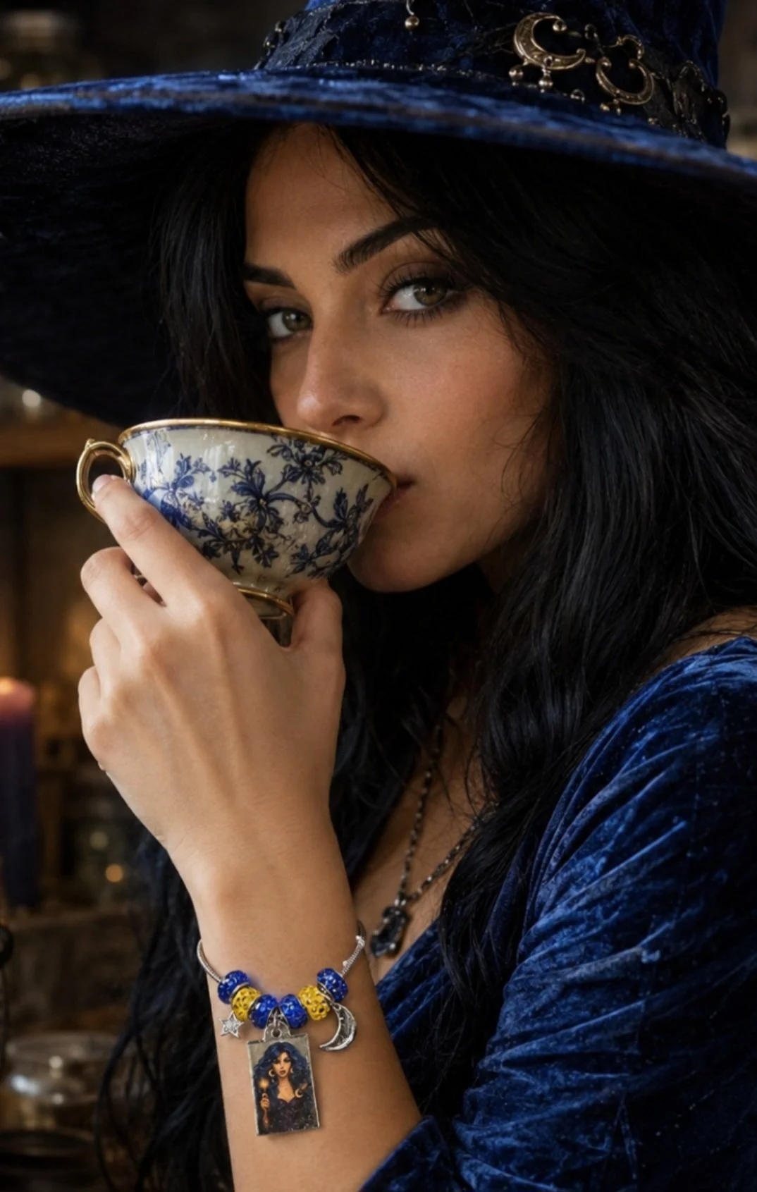 girl wearing silver camille snake bracelet.jpg