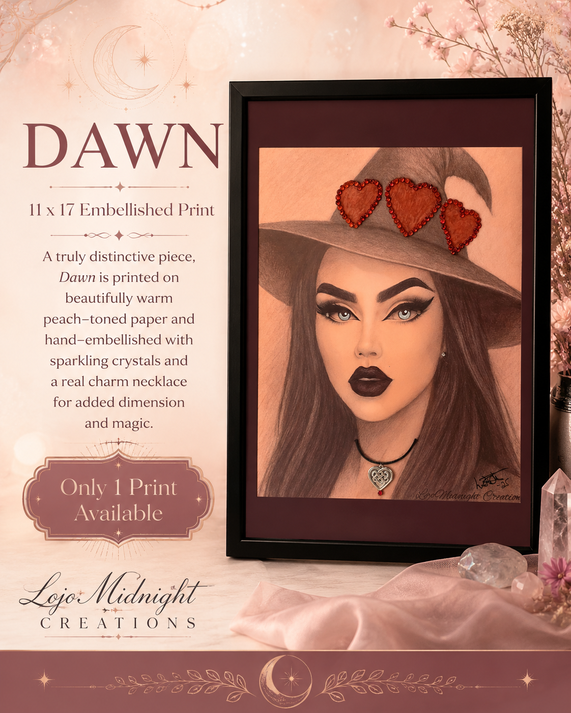 Dawn – Embellished 11x17 Art Print ✨🌙