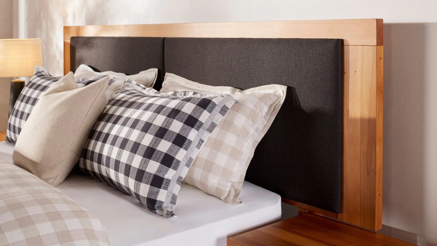 Nelson Upholstered Bed Frame close up