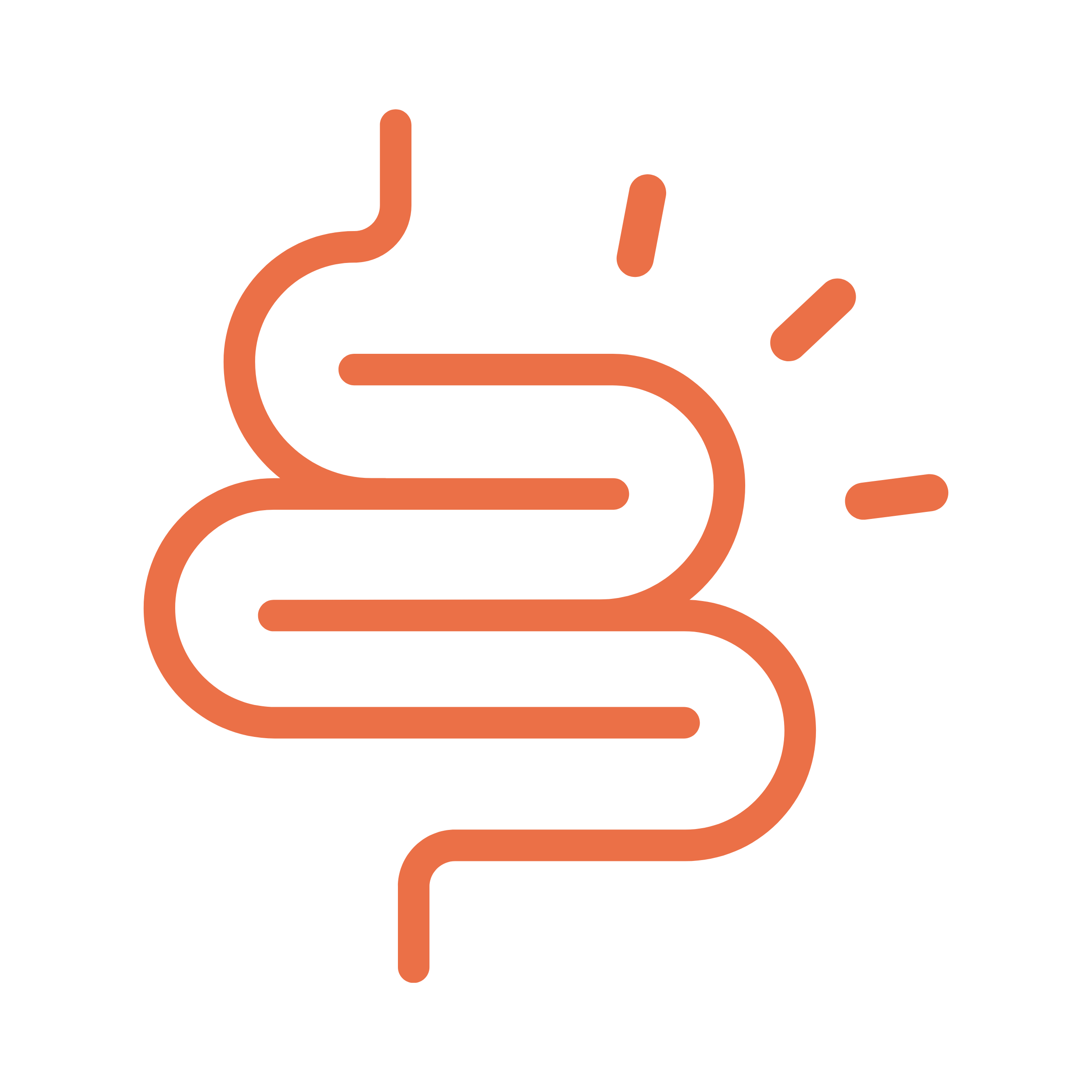 Illustration of a hand with stress lines around it on a black background.