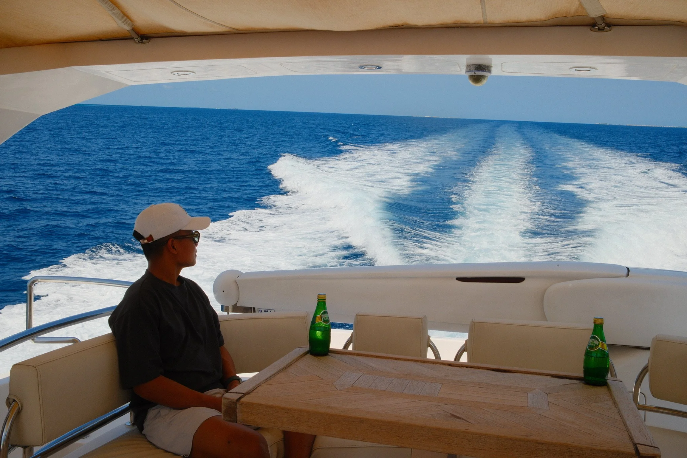 Luxury yacht transfer at The Ritz-Carlton Maldives | Matt and Wahyu Travel