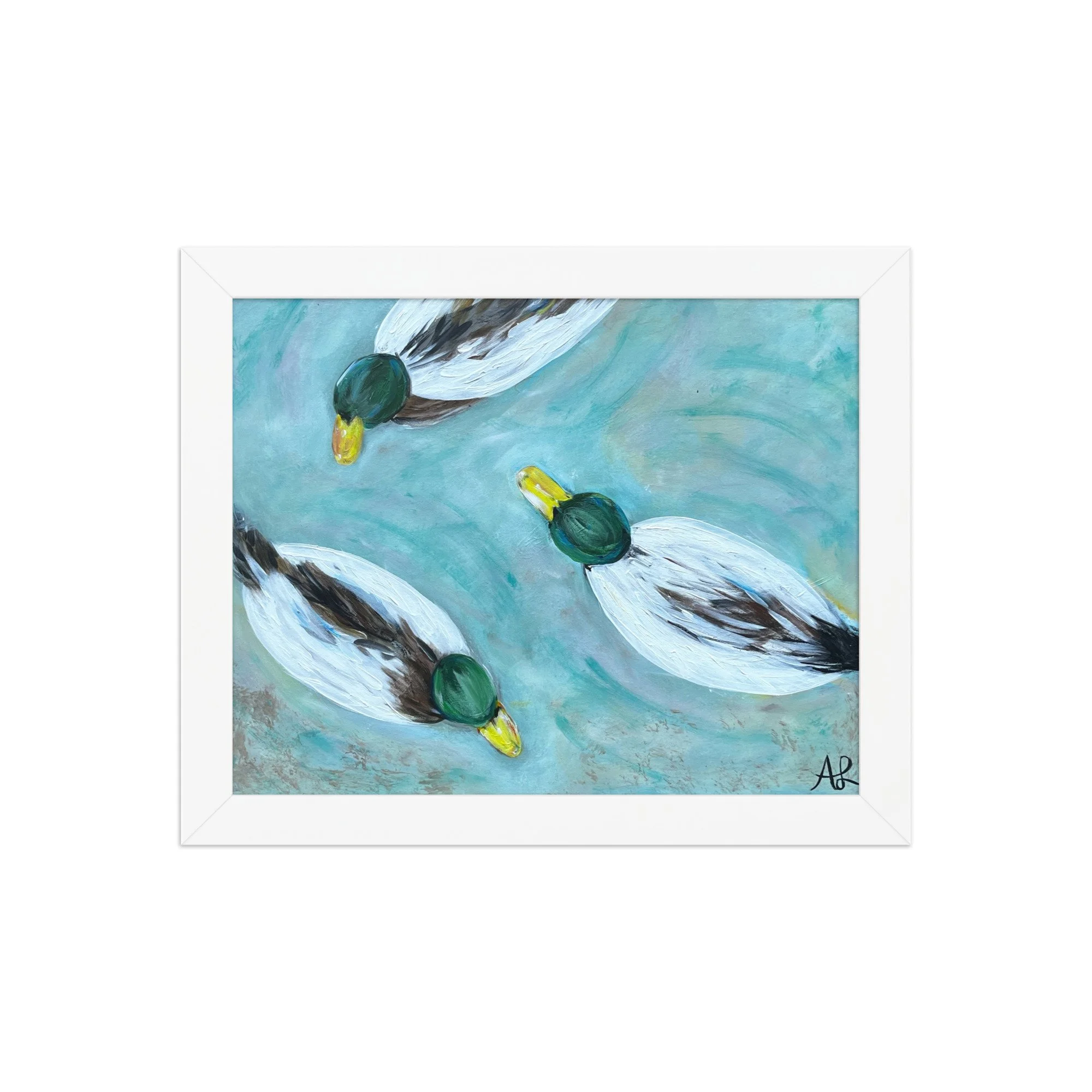 Mallards on Framed Paper