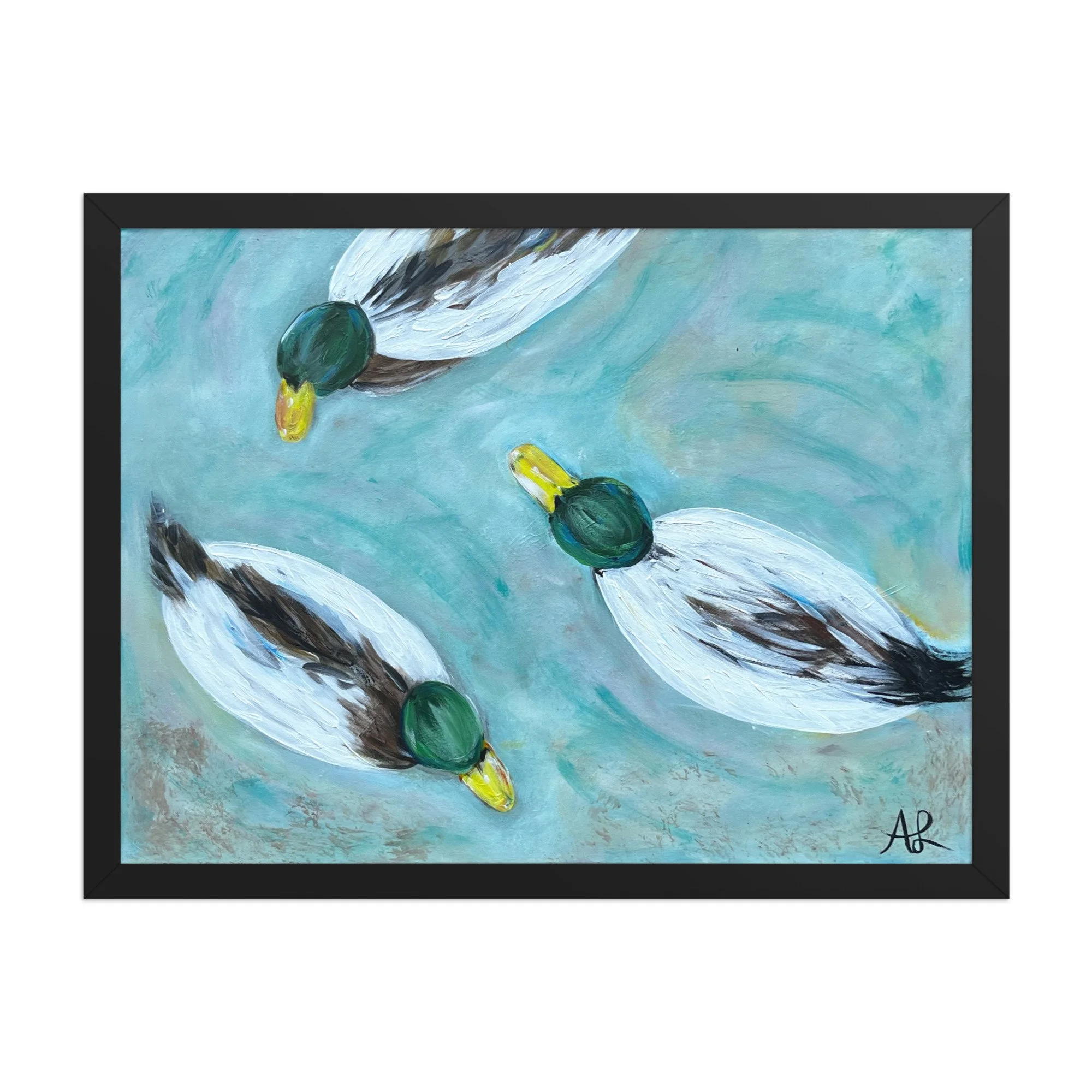 Mallards on Framed Paper