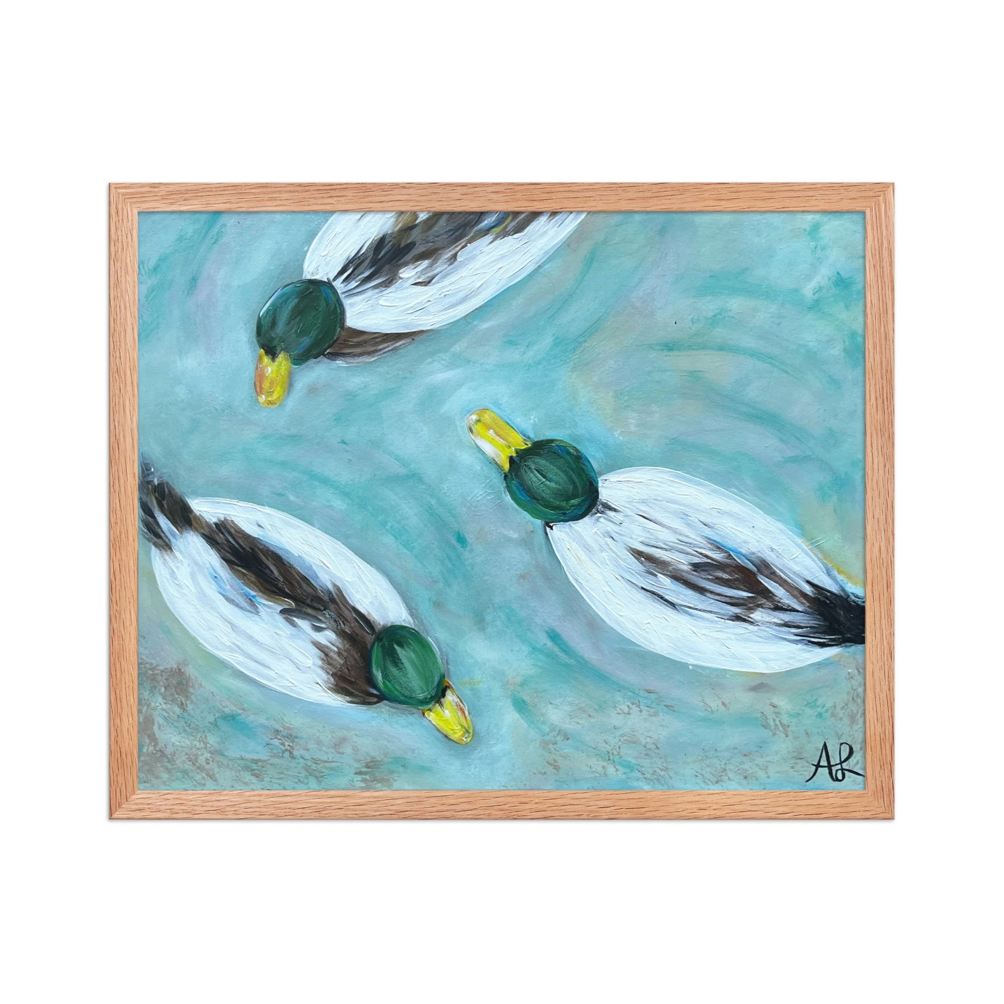 Mallards on Framed Paper