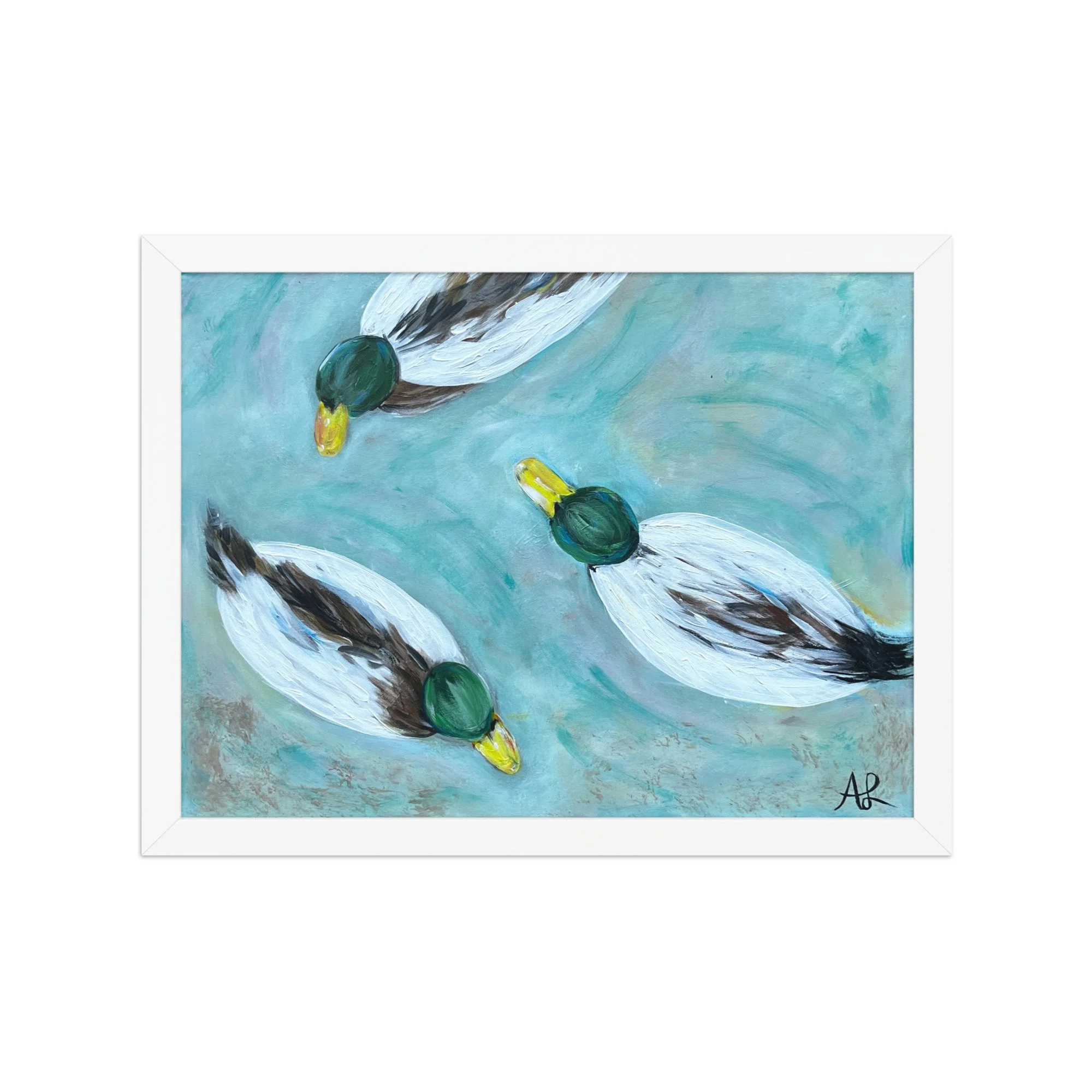 Mallards on Framed Paper