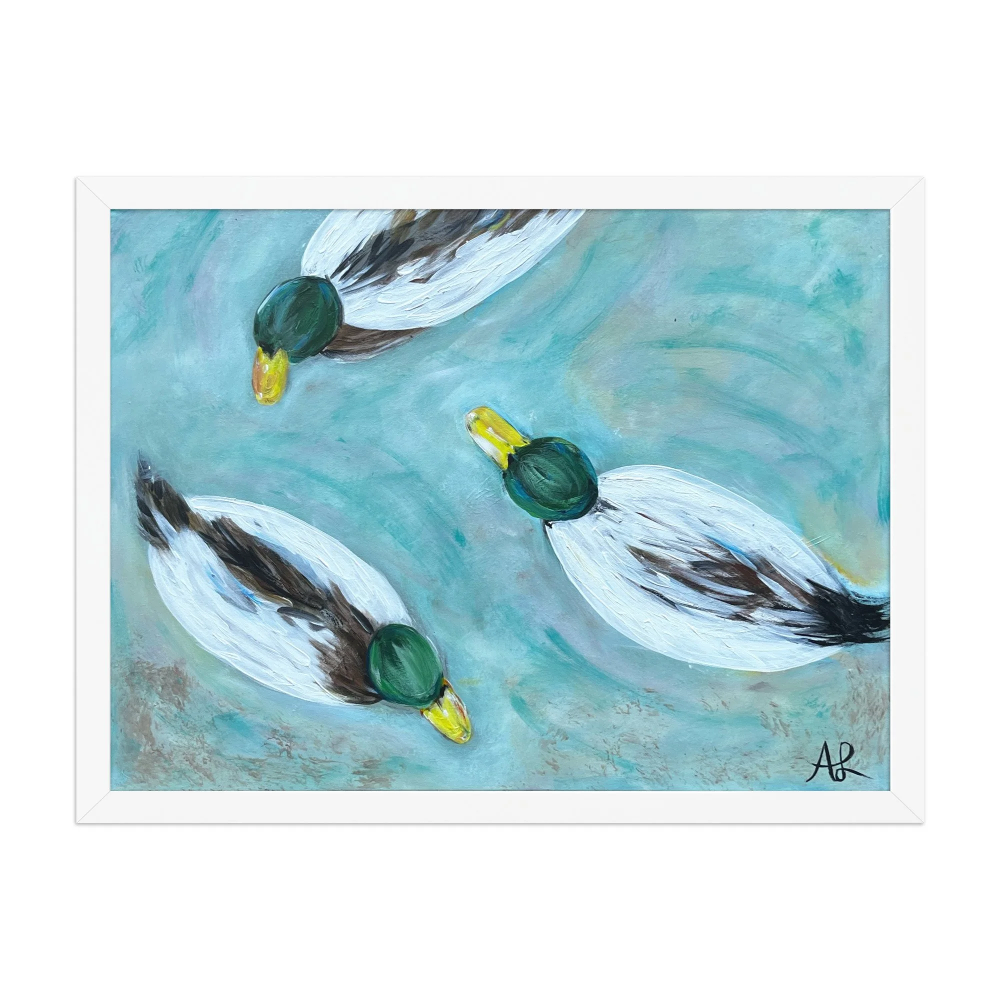 Mallards on Framed Paper