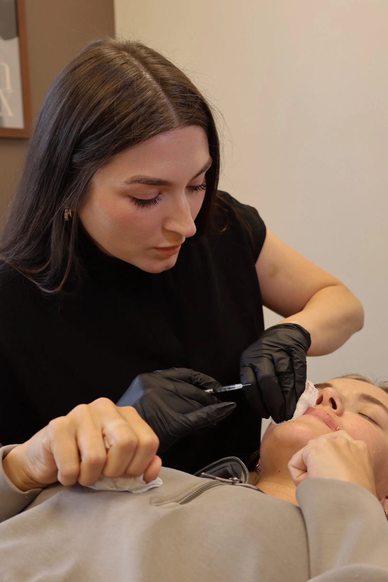 Dermal fillers restoring facial volume and enhancing natural facial contours.