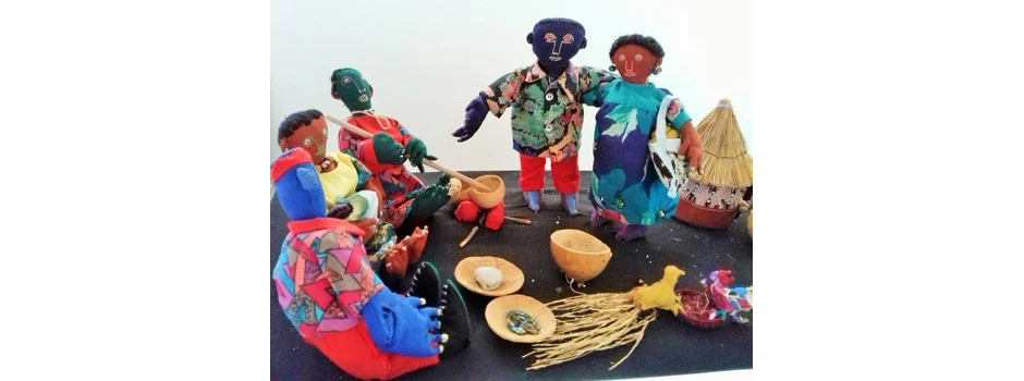 Verliebt. Weya Kunst.
Gruppe Chibvute, Simbabwe 1995