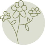 Solid green circle with a small black keyhole shape in the center