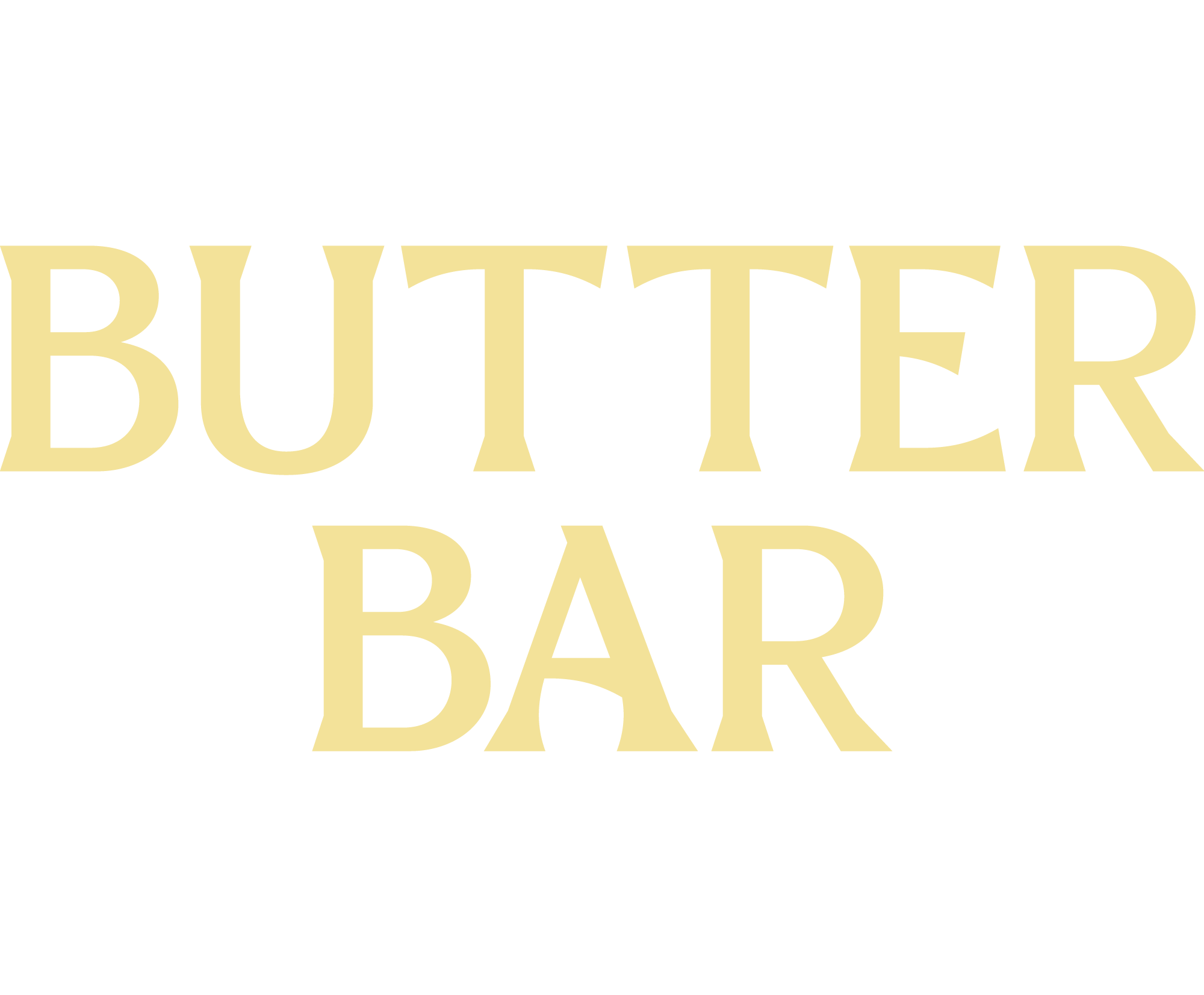 Black background with text introducing a butter bar and kitchen, established in 2026, in a mix of white, cream, and black fonts.