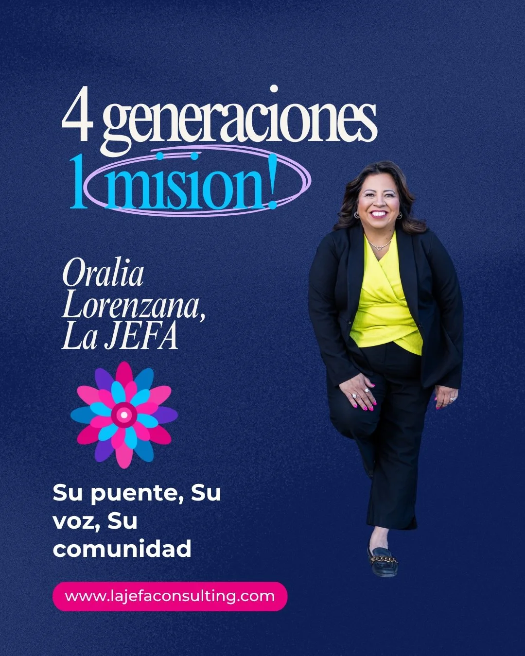 I'm a 4th-generation Mexican American, and everything at La JEFA Consulting starts the same way: with relationships.

For 30+ years I've lived bicultural, bilingual, always building the puente between organizations and the communities they want to re