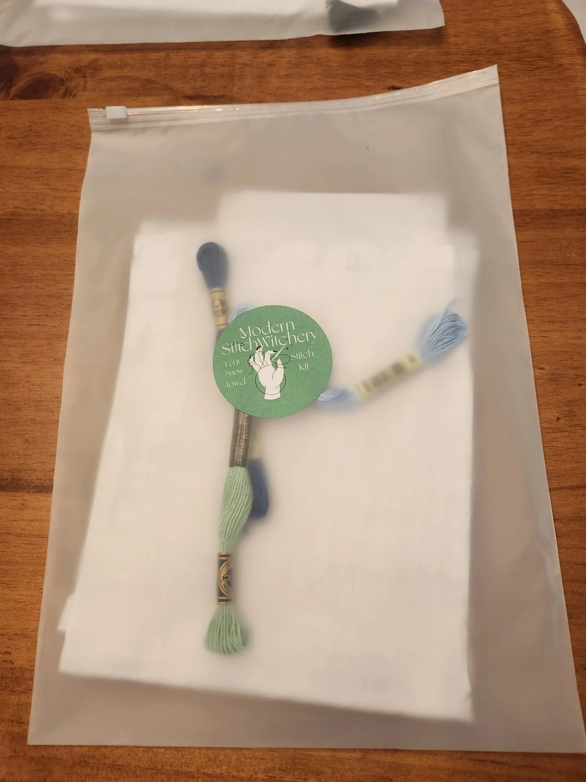 Let it Snow Embroidery Stitch Kit - Tote or Towel