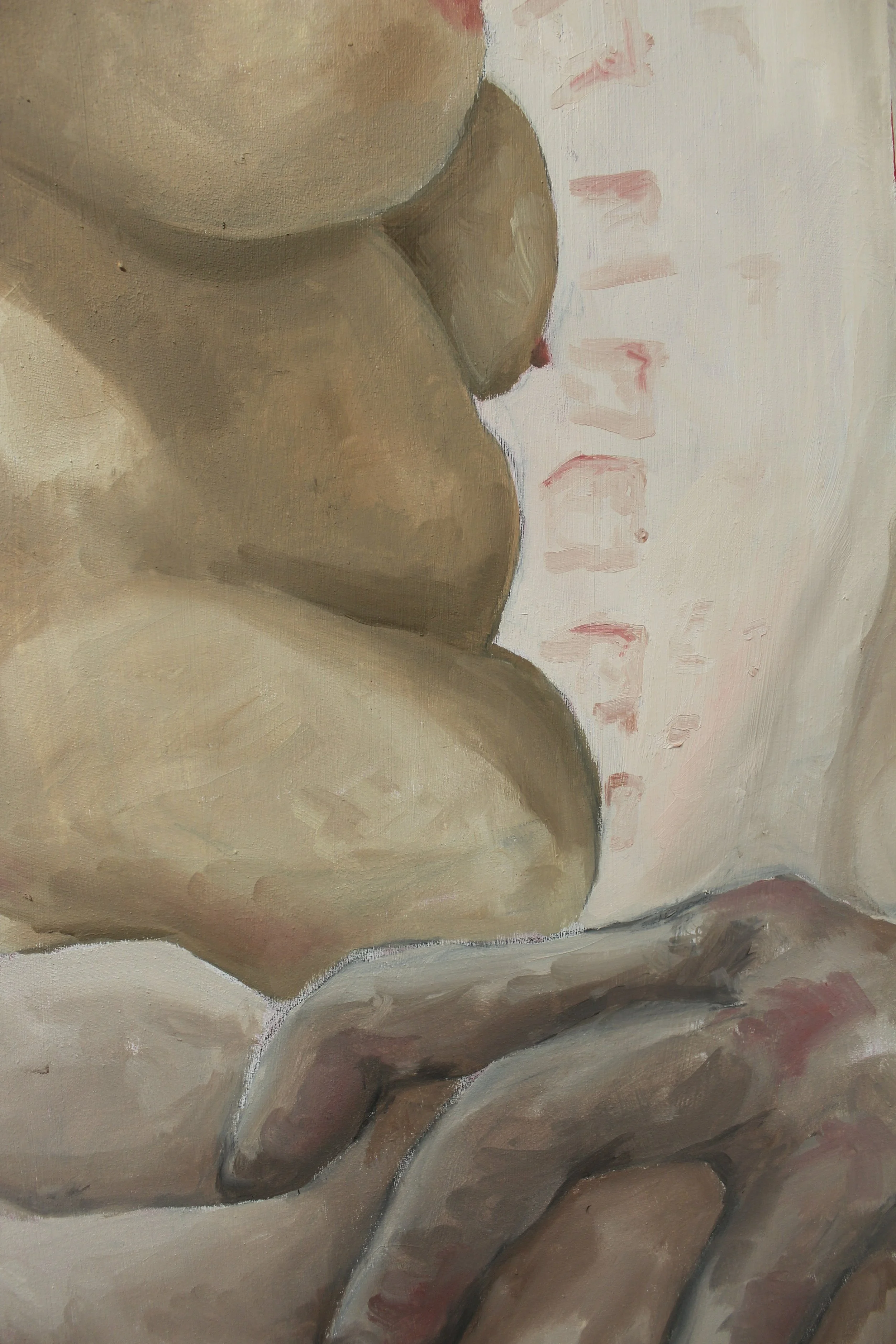 layers of flesh depicting collaged sections of the female body
