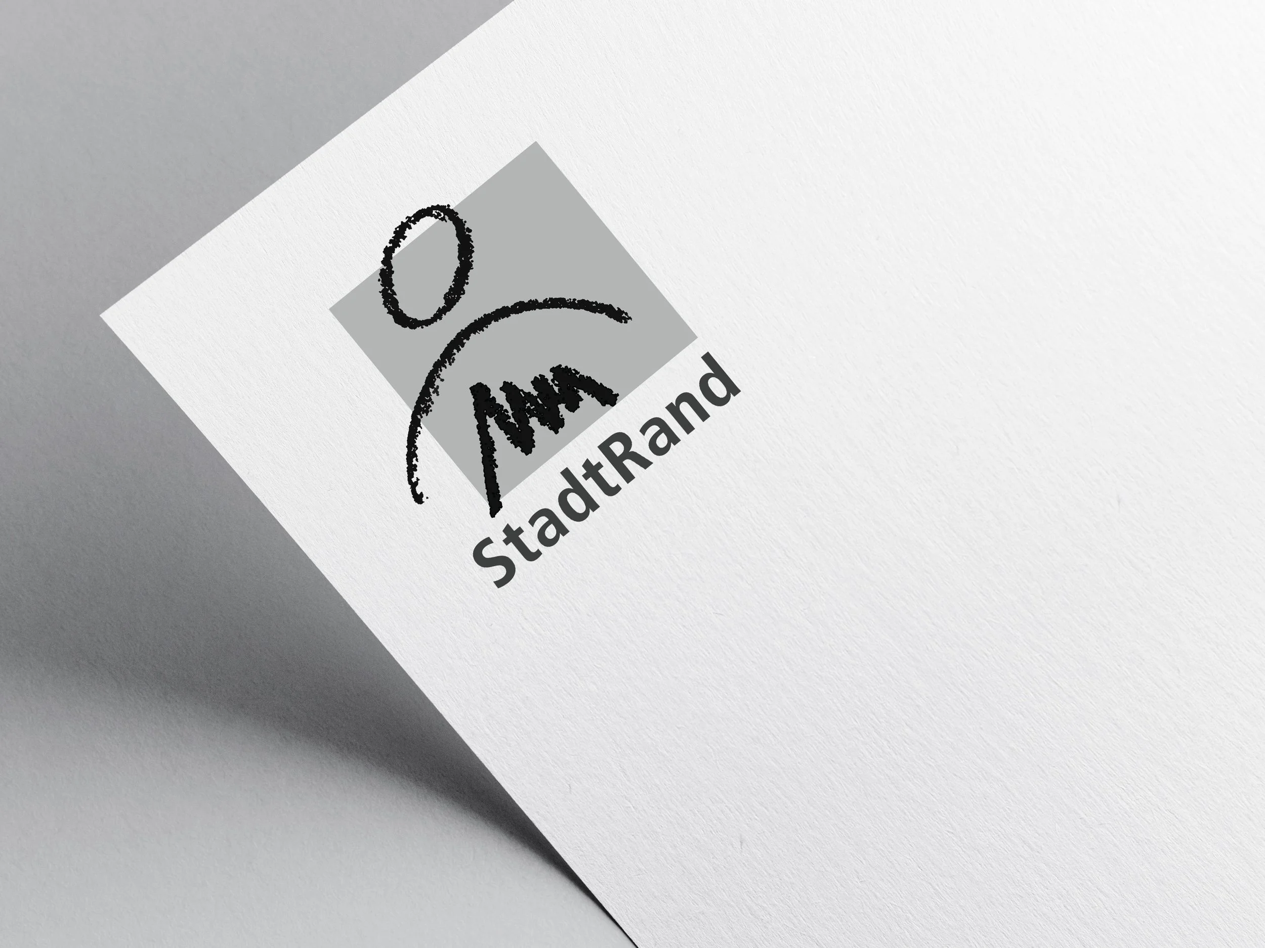 Schwarz-weiß Logo-Design für StadtRand