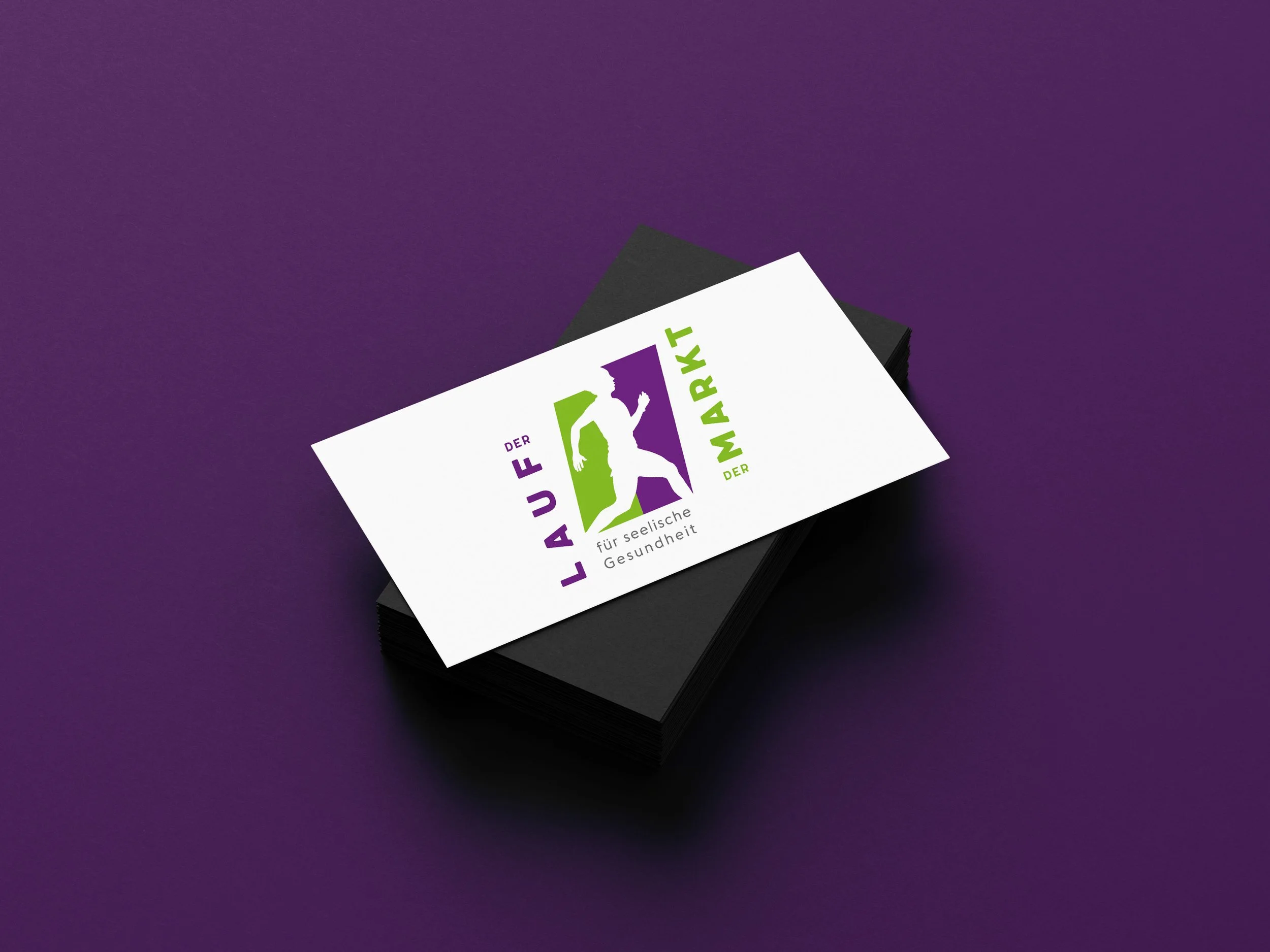 Visitenkarte mit Logo-Neugestaltung für die Veranstaltung DER LAUF / DER MARKT