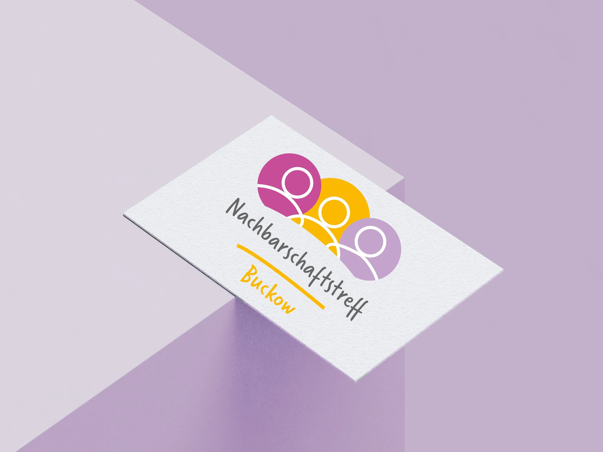 Visitenkarte mit neuem Logo-Design für Nachbarschaftstreff Buckow