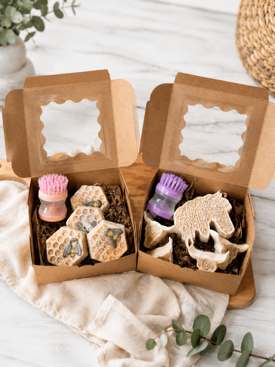 Oatmeal & Honey Bar Soap & Scrubber Gift Sets