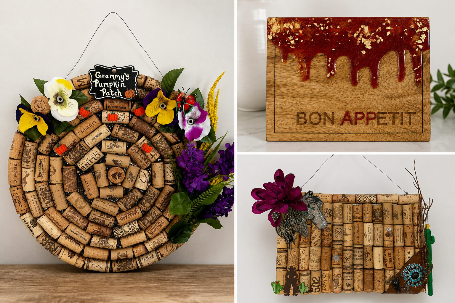 Resin & Cork Art Peg Board