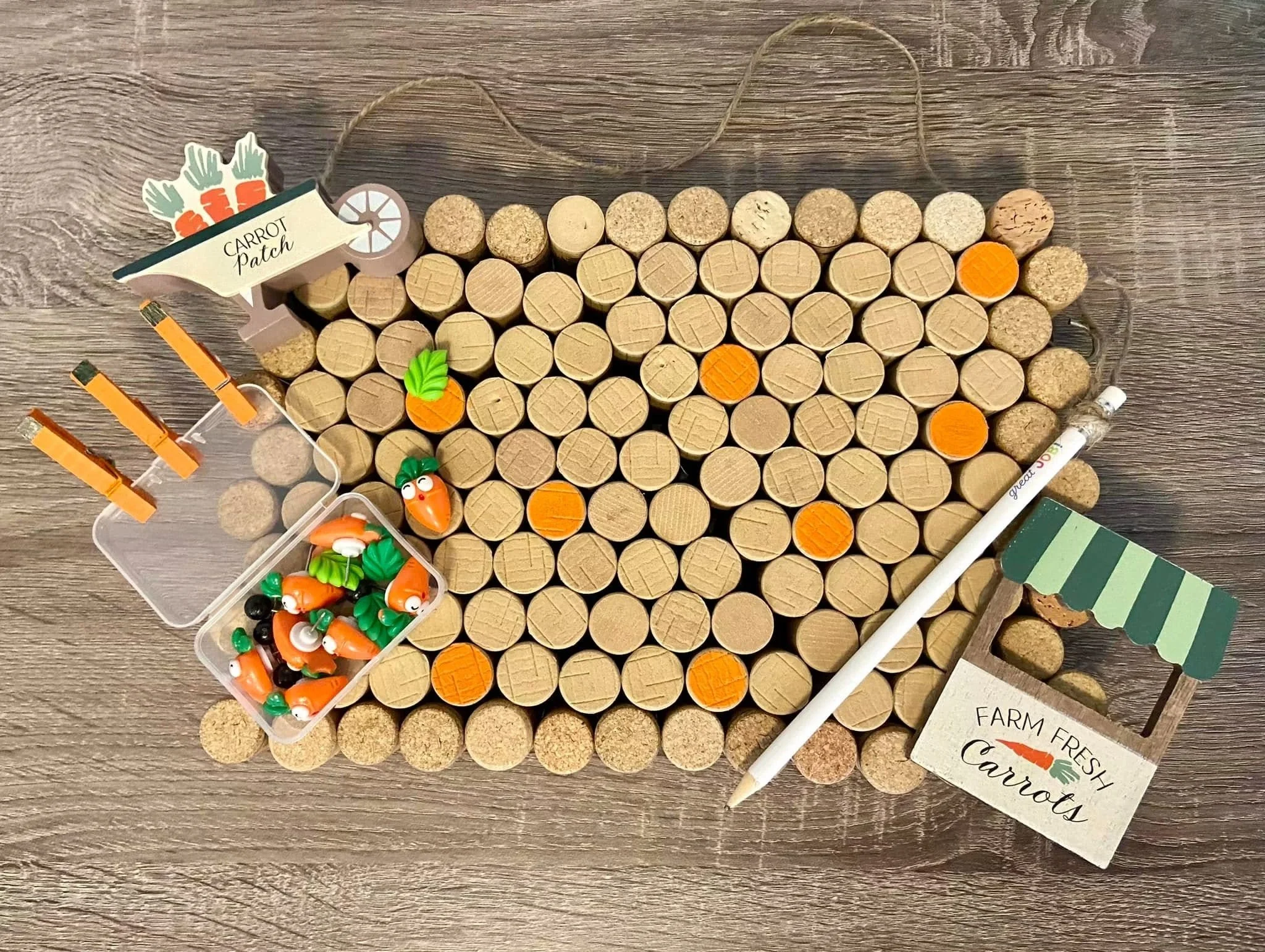 Resin & Cork Art Peg Board