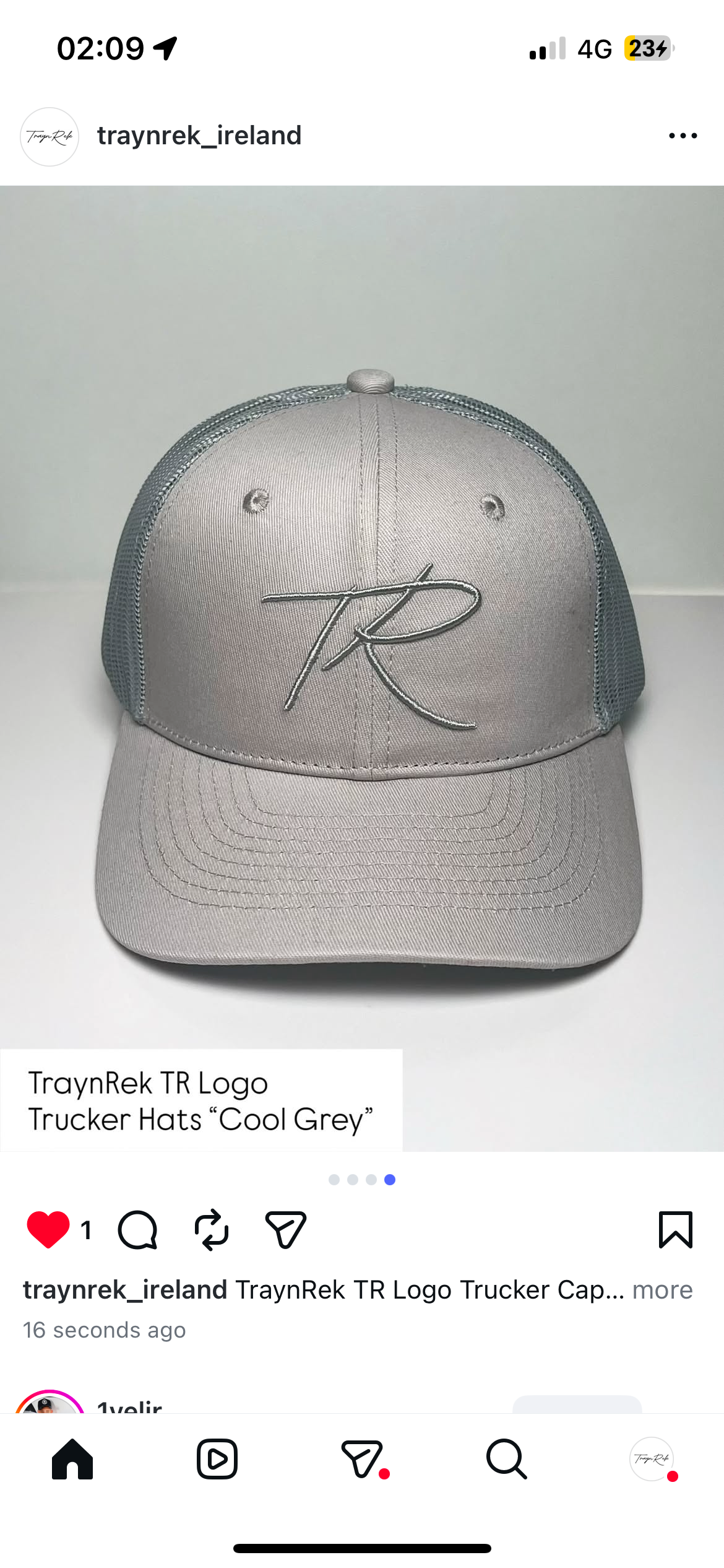 TR Logo Truckers Cap 'Cool Grey'