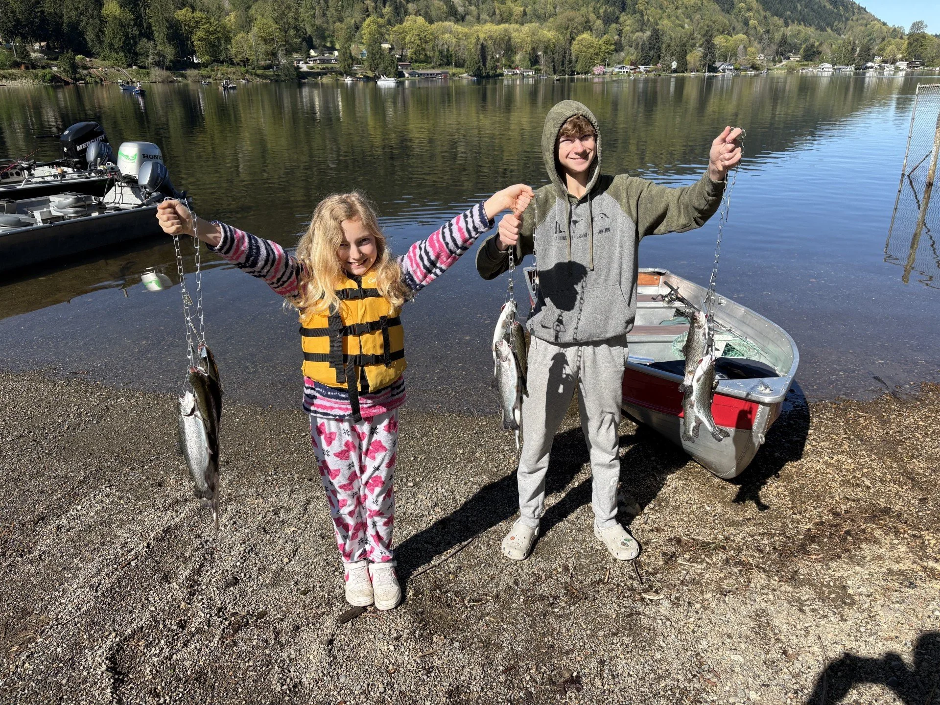 The kids on a great opening day for trout with full limits.