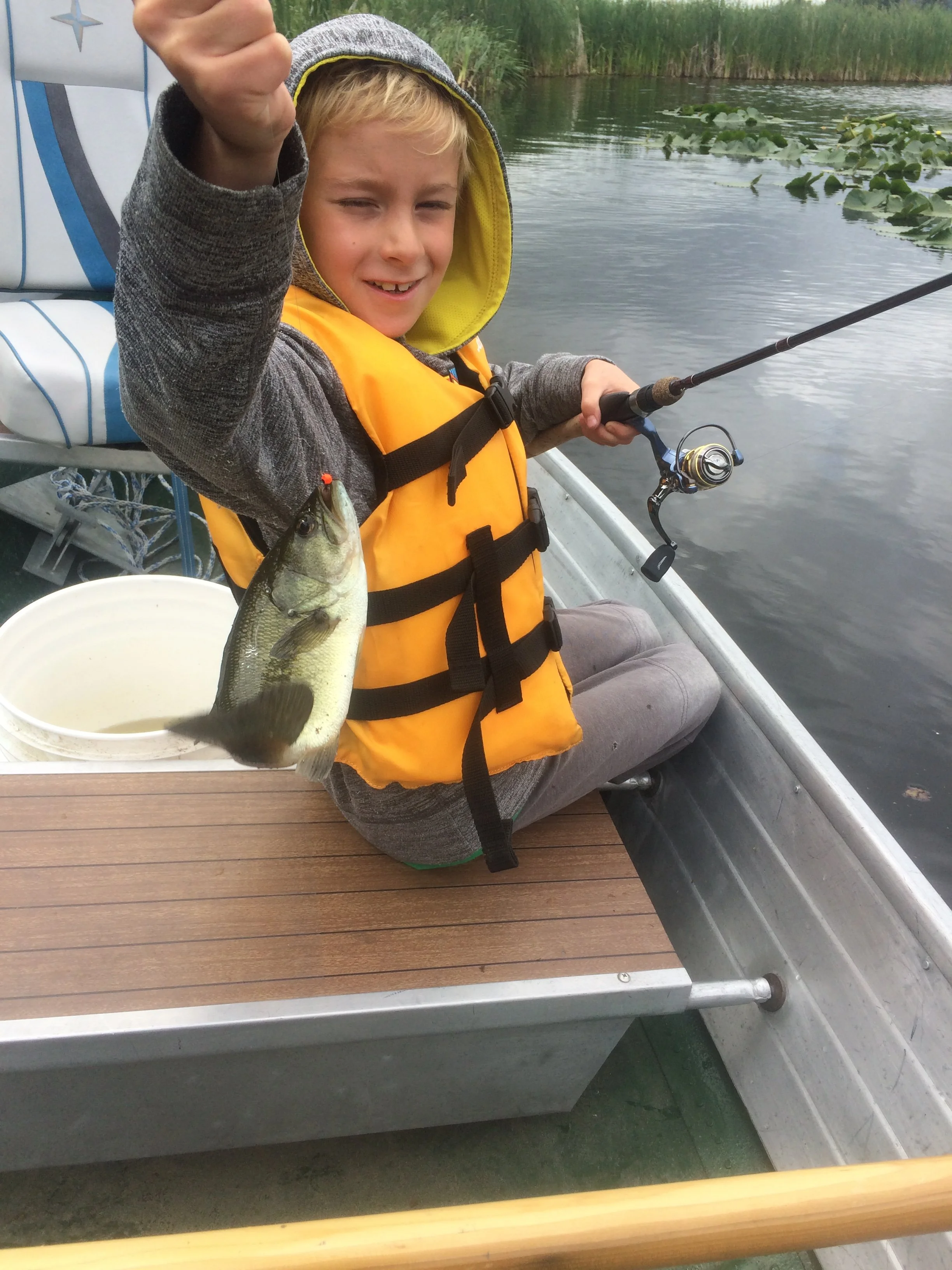 A bass for the boy.