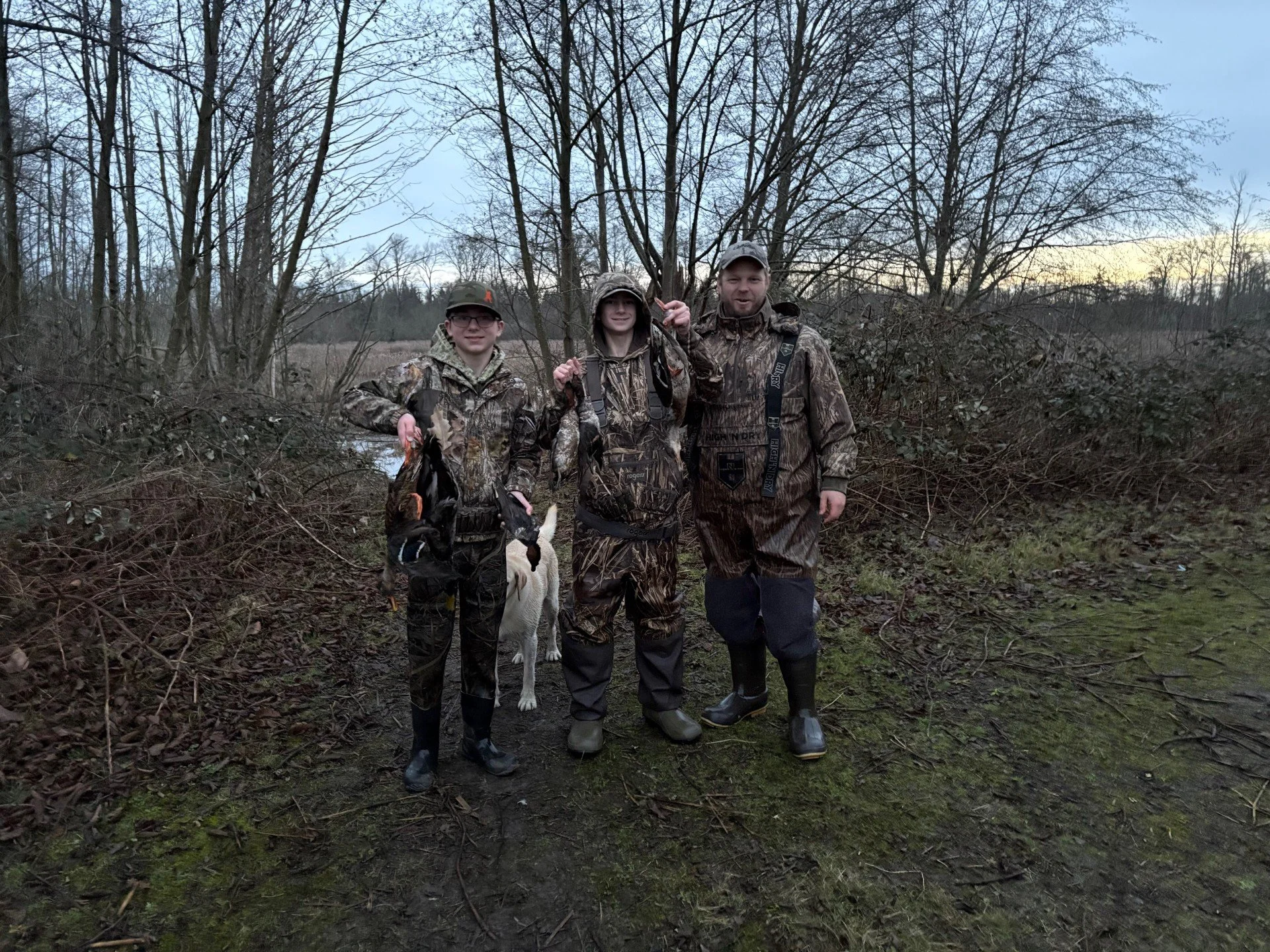 A modest day of waterfowl hunting on the Skagit River in Skagit Valley.