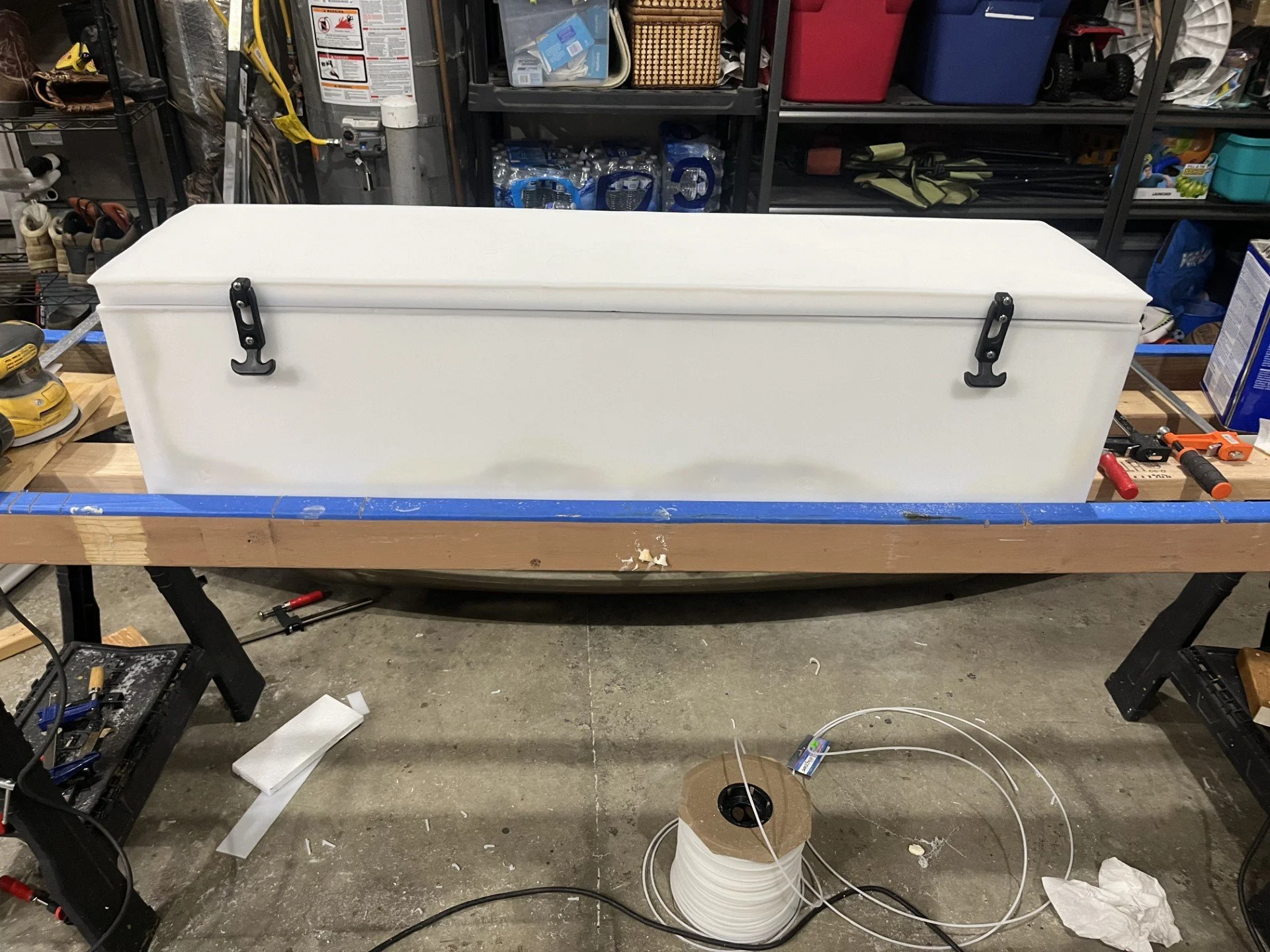 An early project:  A custom cooler.  The dimensions were very specific to fit within a narrow slot.