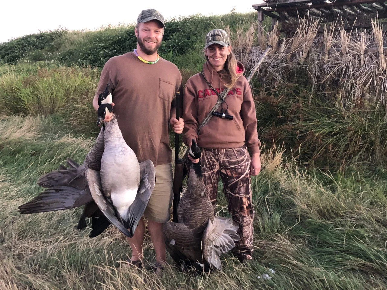 Early goose hunting a field near Bow, WA.