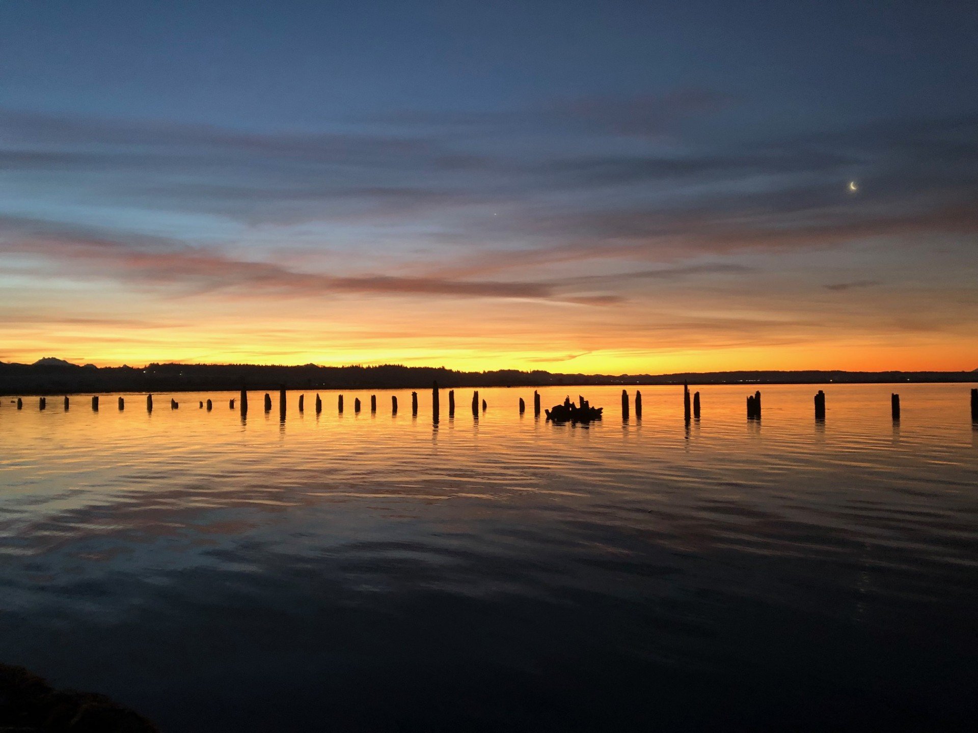 A gorgeous sunrise over Skagit Bay.