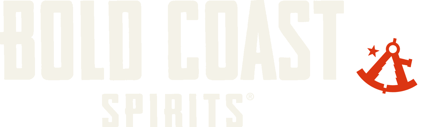 Bold Coast Spirits registered logo with red sextant