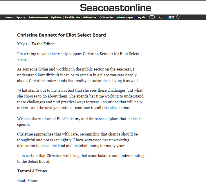 5/1/2026 - Letter to the Editor of the Portsmouth Press Herald