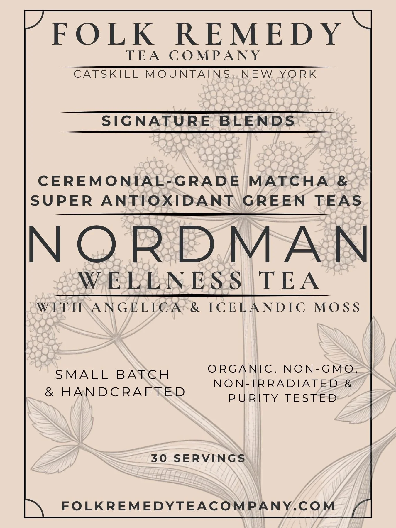 NORDMAN WELLNESS TEA™ with CEREMONIAL-GRADE MATCHA