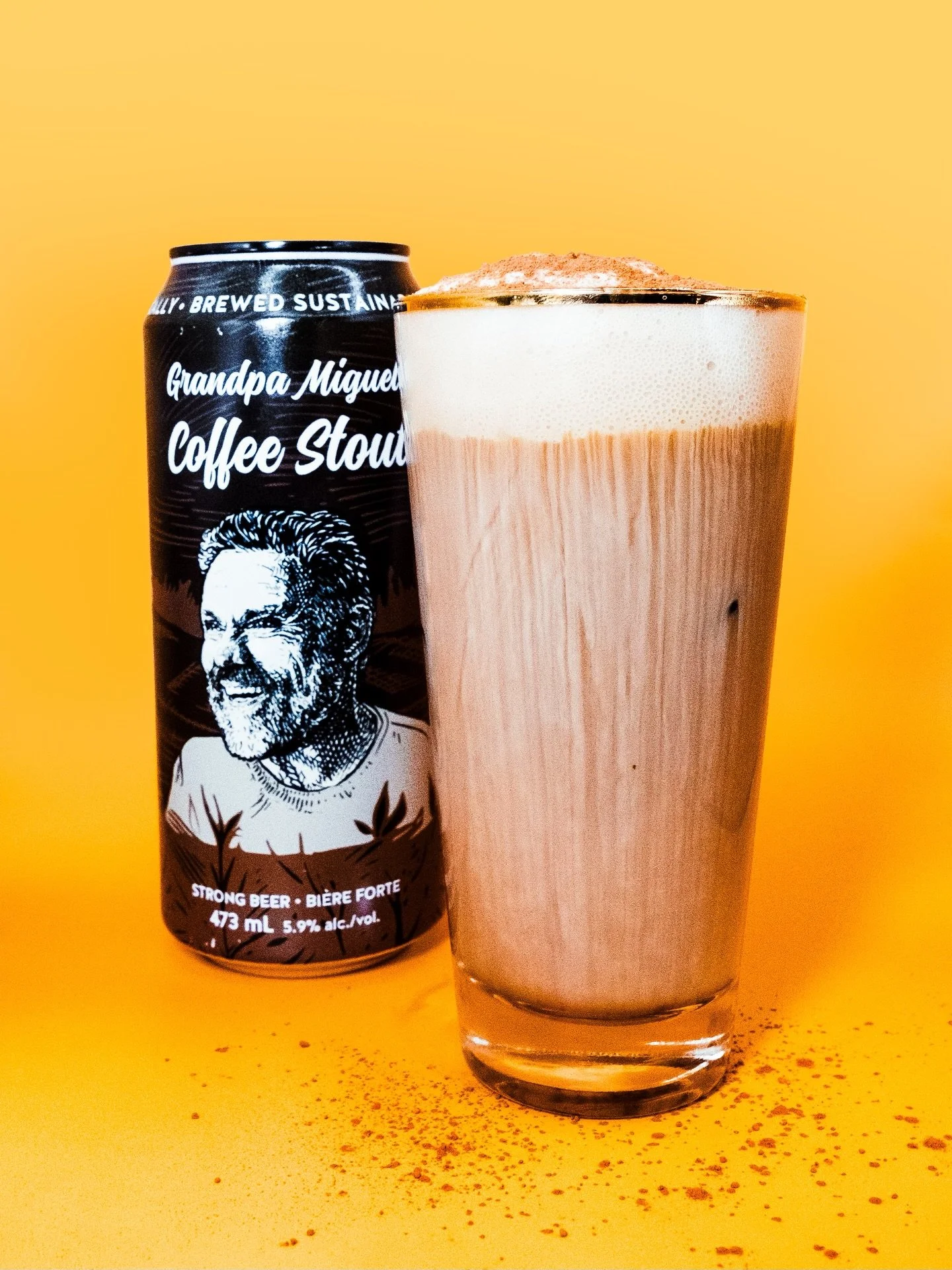 Presenting the Short &amp; Stout 🍻☕️🌟

Our cold brew made with @thearterycommunityroasters topped with our house made stout beer cold foam! 🤩
We reduce the @parsonsbrewing Grandpa Miguel Coffee Stout beer and turn it into a rich velvety cold foam!