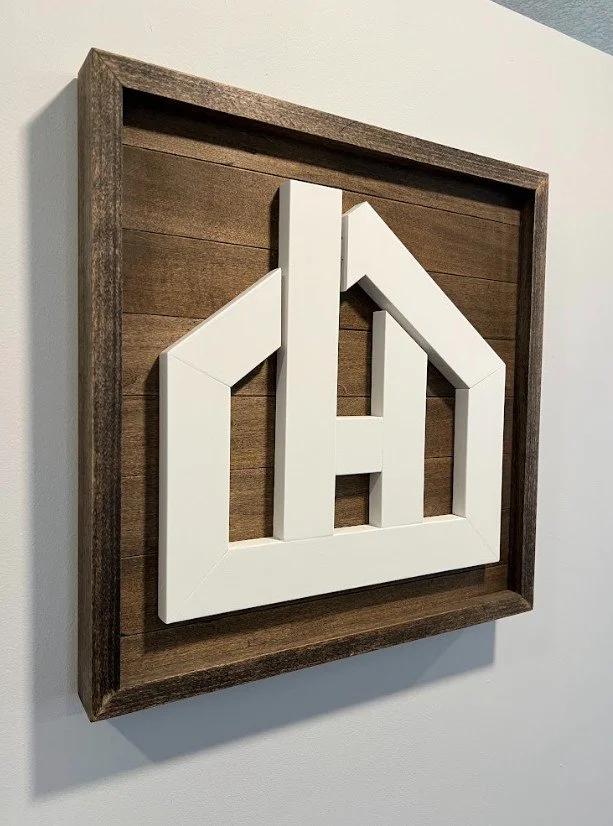 Handmade Wooden Sign - Custom Logo Art Piece | Company Symbol Sign | Handmade Stained Art | 