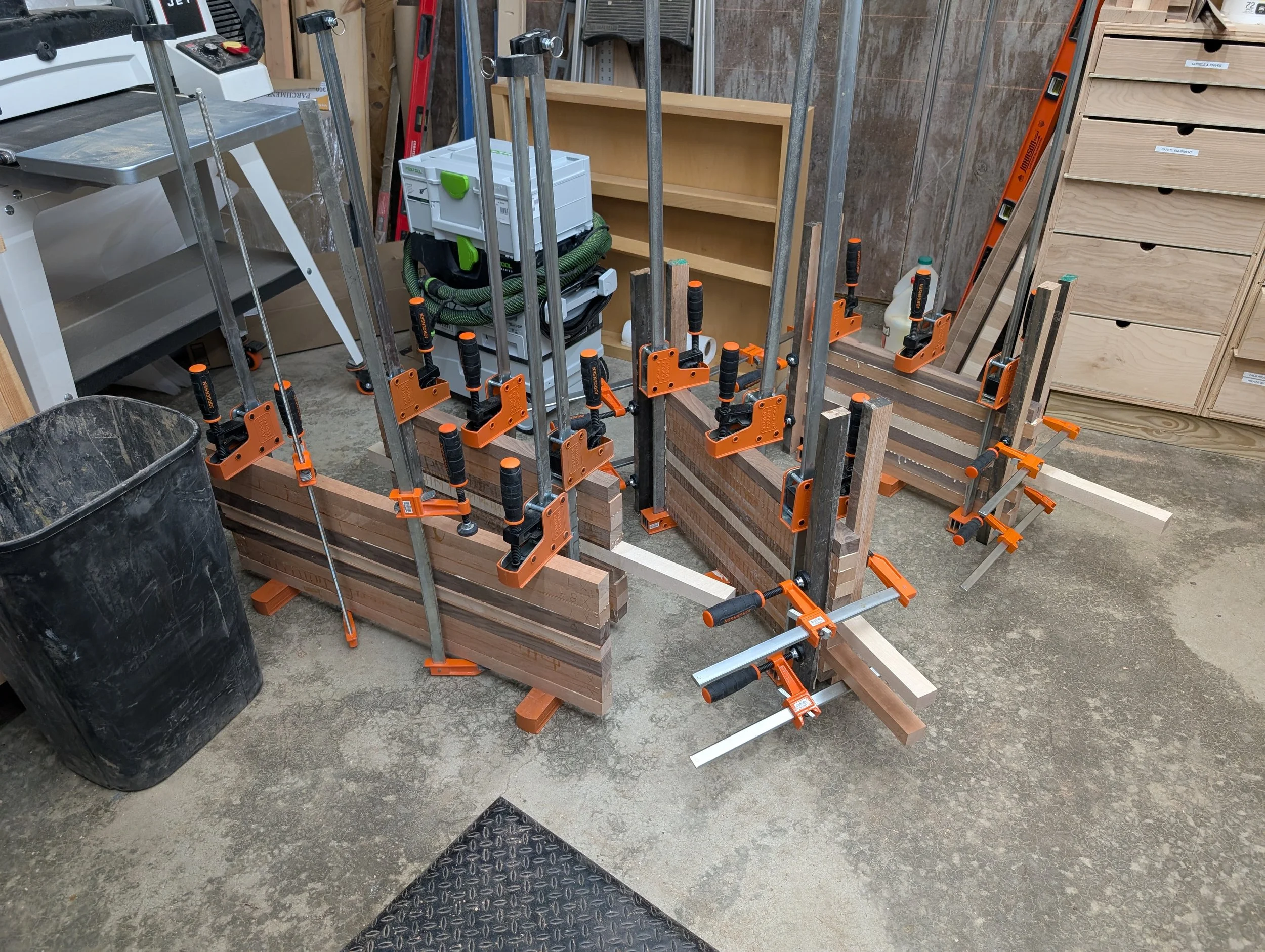 Cutting Board Blank Glue Up - Wood Panel | Parallel Clamps at Work