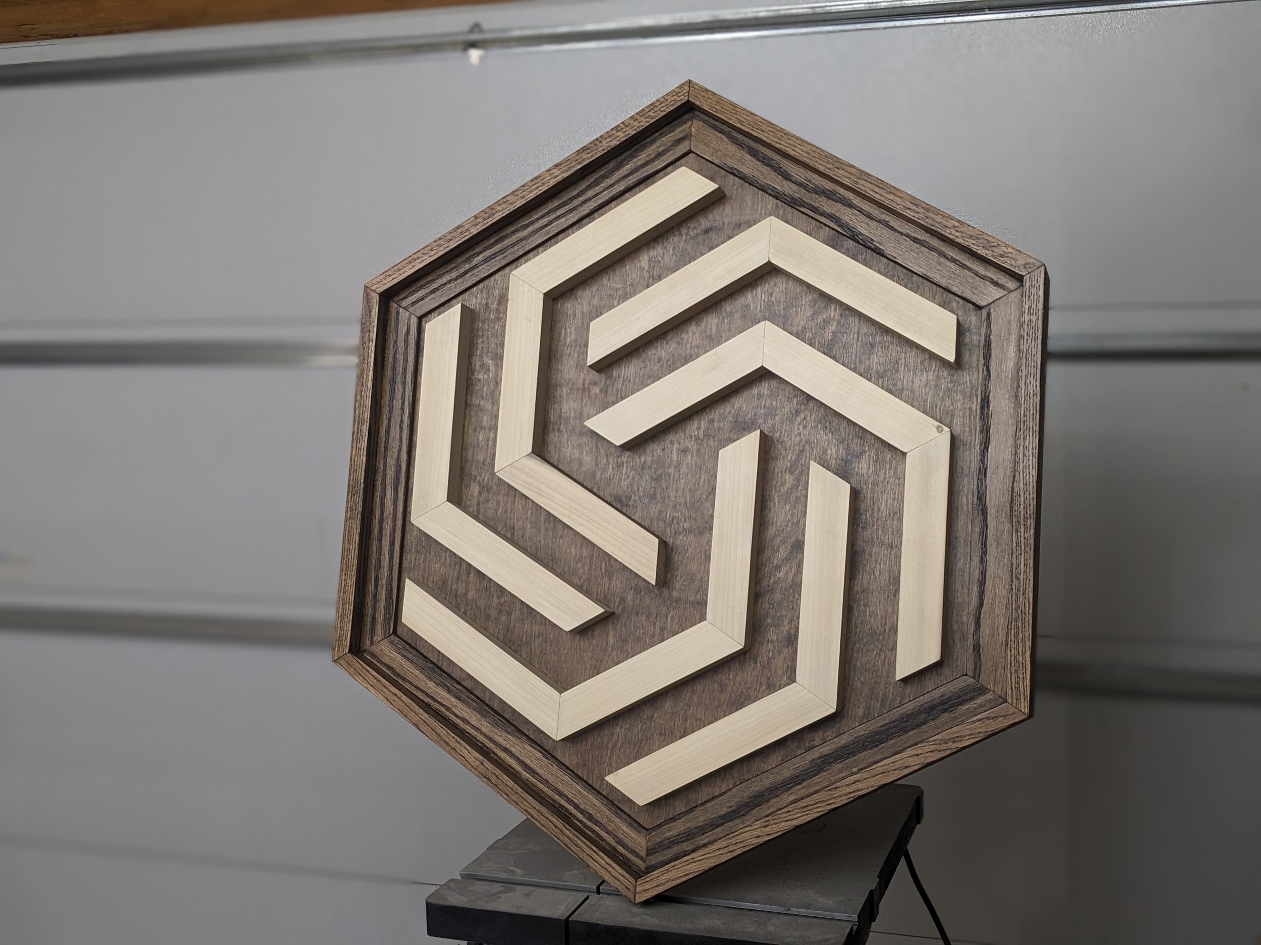 Handmade Wooden Sign - Custom Logo Art Piece | Company Symbol Sign | Handmade Stained Art | 