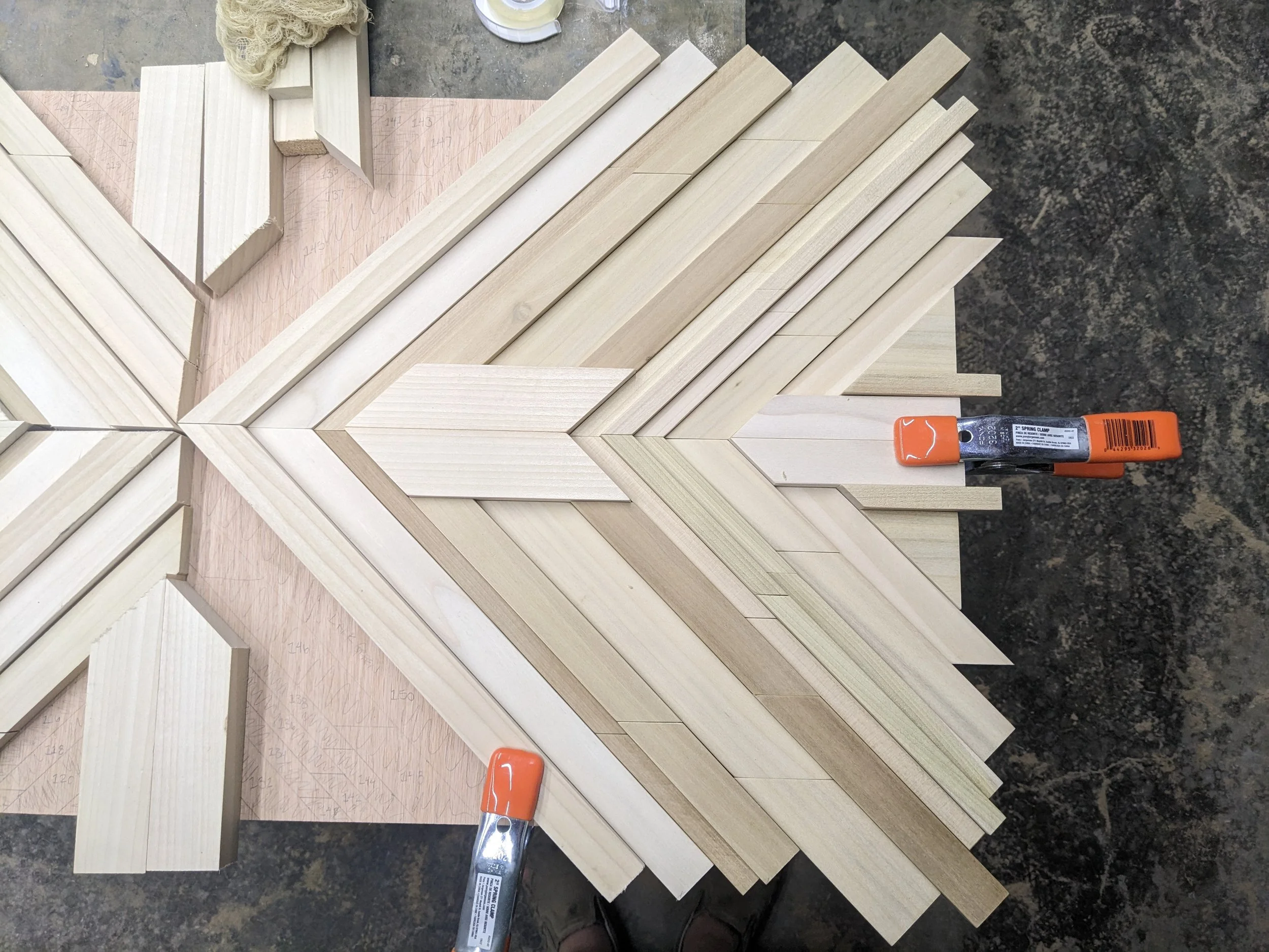 Custom Wood Wall Art - Natural Artwork | Geometrical Pattern Art 