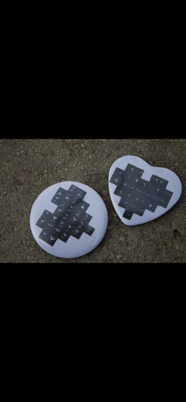 Studded Heart Button