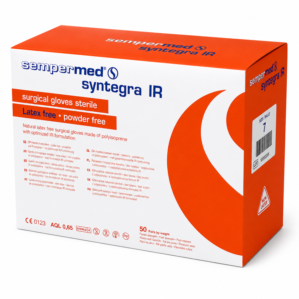 Gant polyisoprène Sempermed® syntegra IR sans latex non poudré stérile