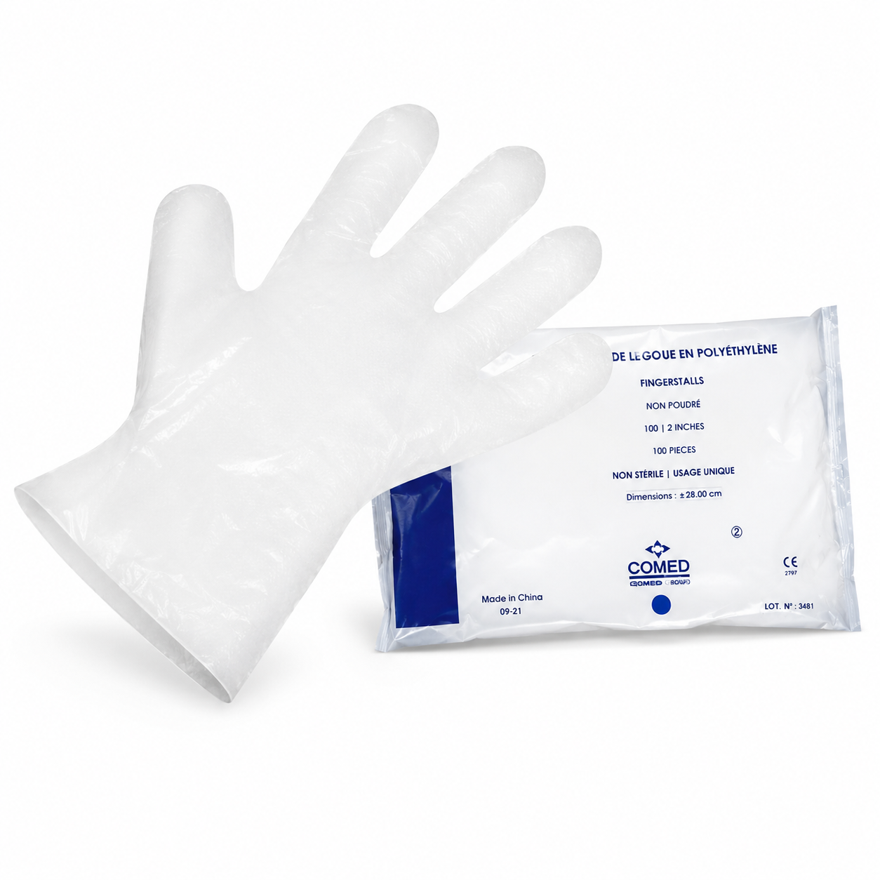 Gant polyéthylène mixte à usage unique