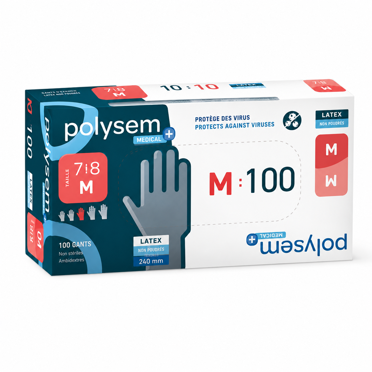 Gant d'examen latex non poudré Polysem.medical